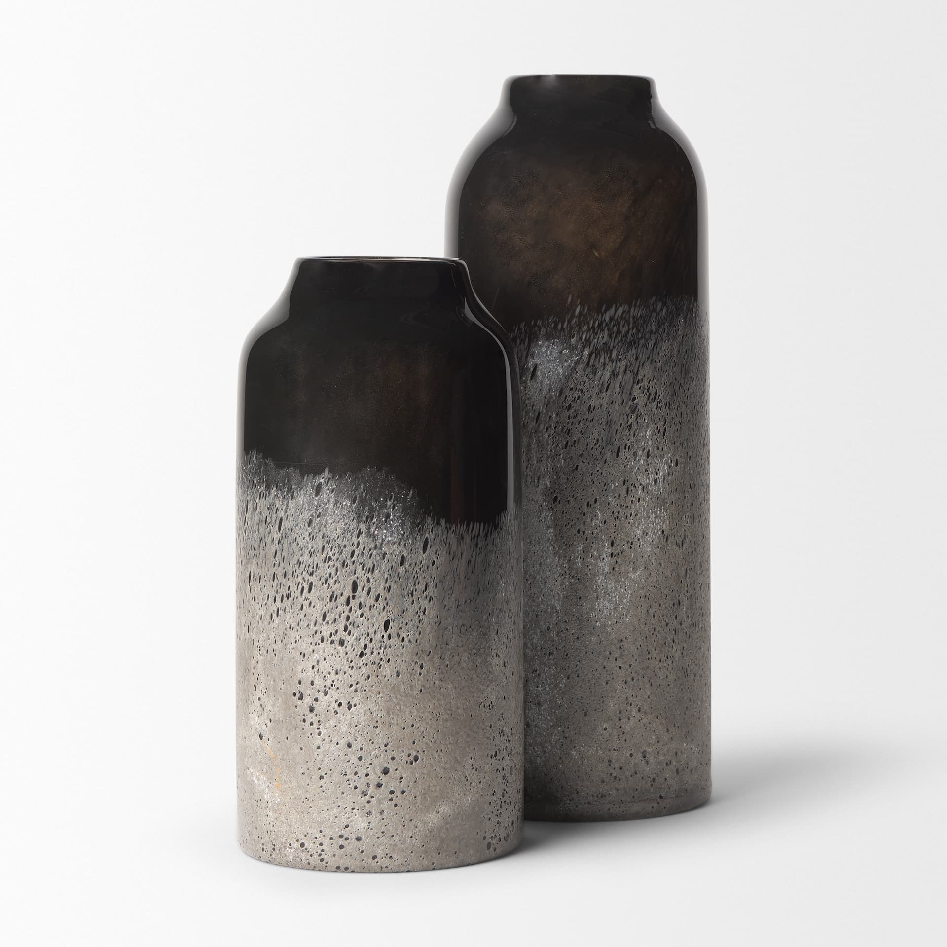 Emu Tall Black w/ Gray Vase — product photograph