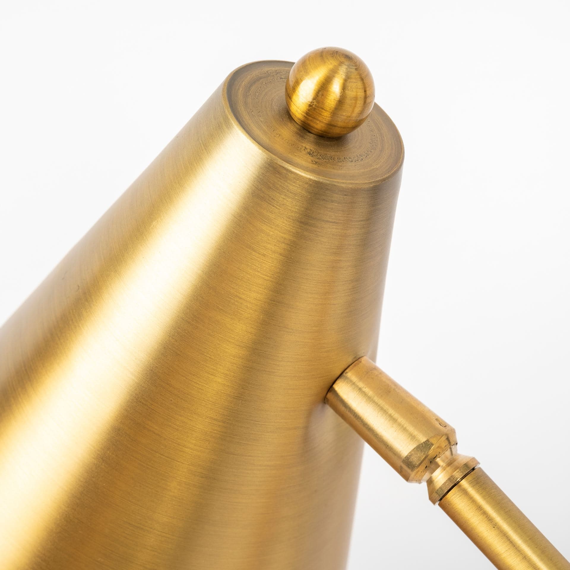 Fragon I (26"H) Gold-Tone Metal Adjustable Cone Shade Table Lamp — product photograph