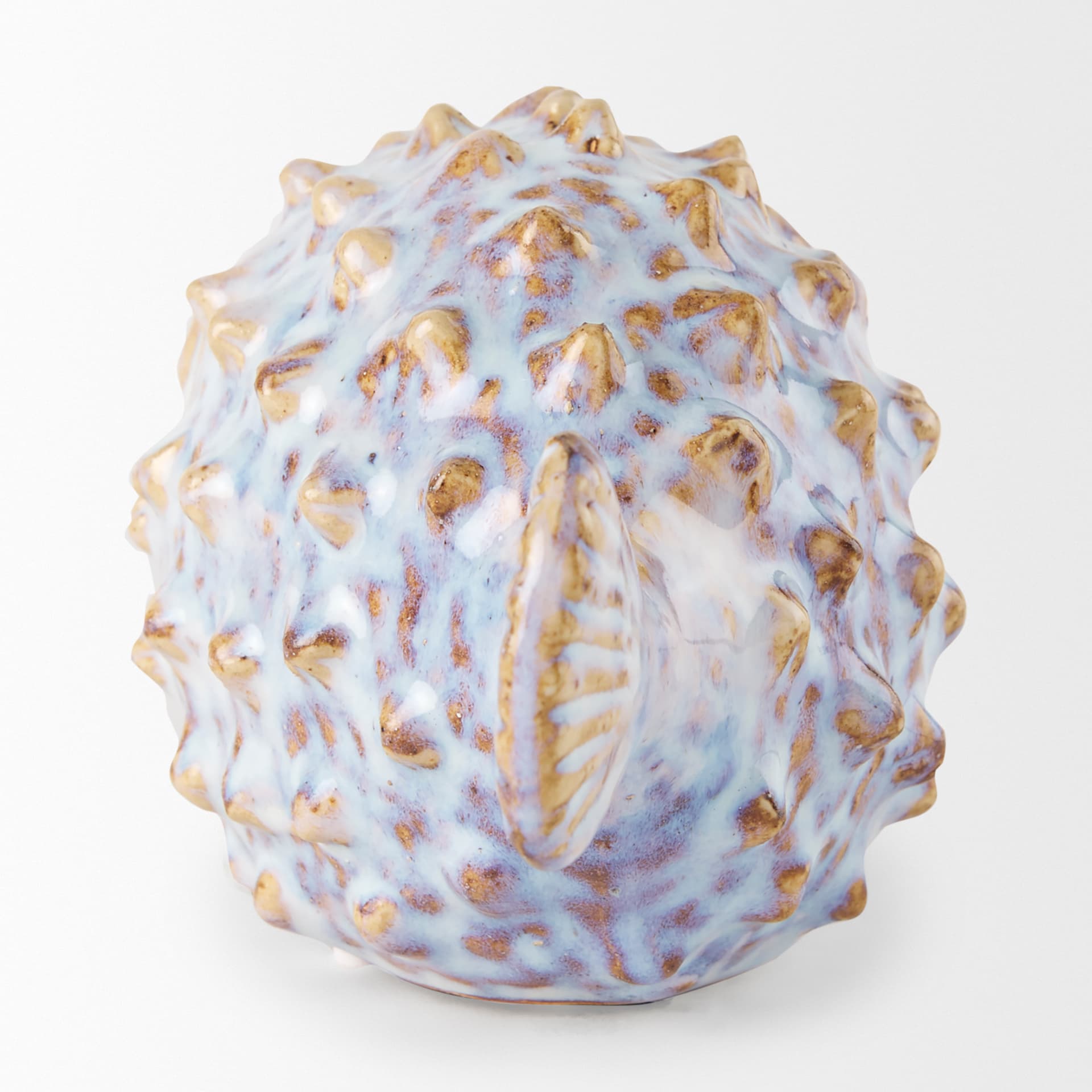Spike I (Small) 8L x 4W Off-White Ceramic Puffer Fish — product photograph