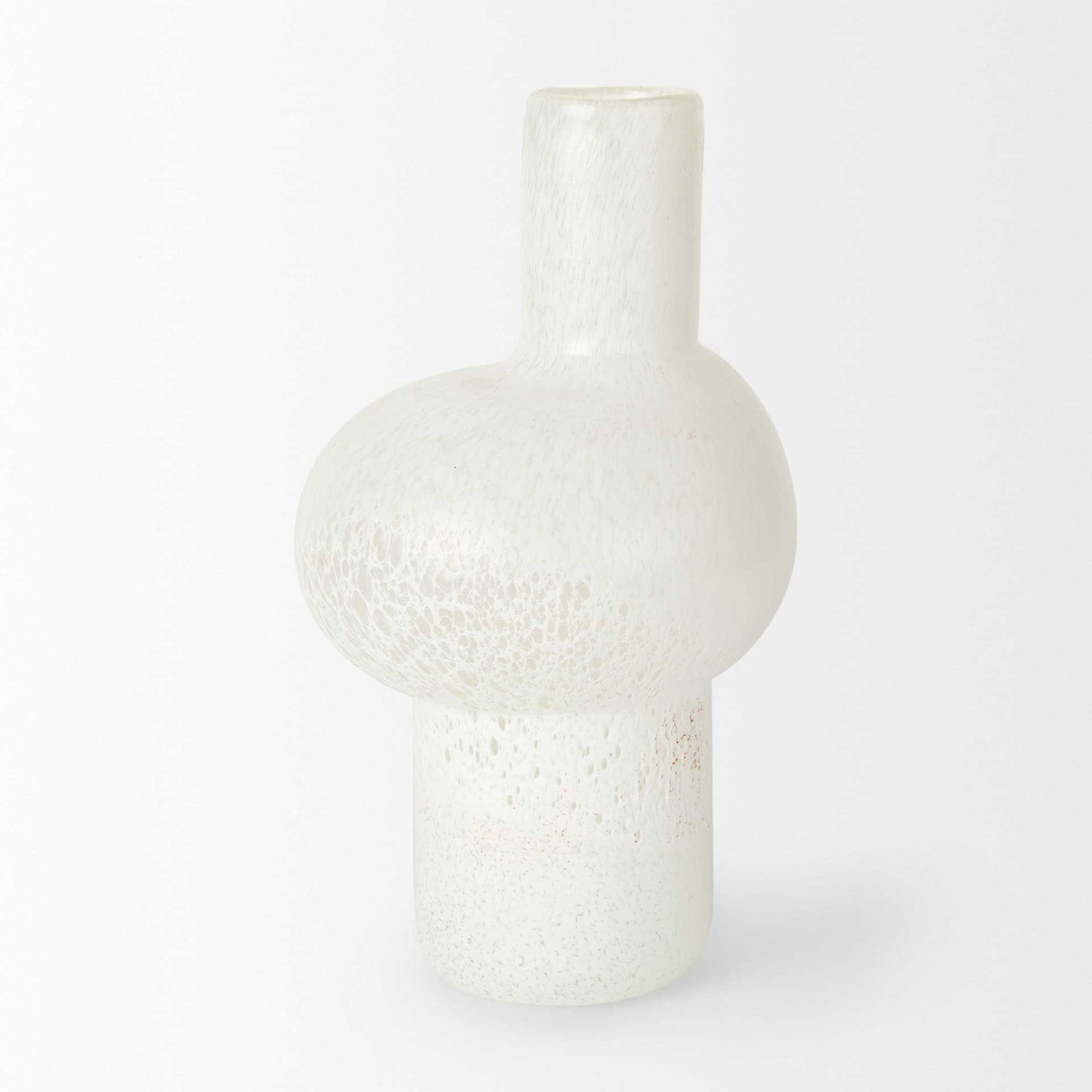 Heket Tall White Glass Vase — product photograph