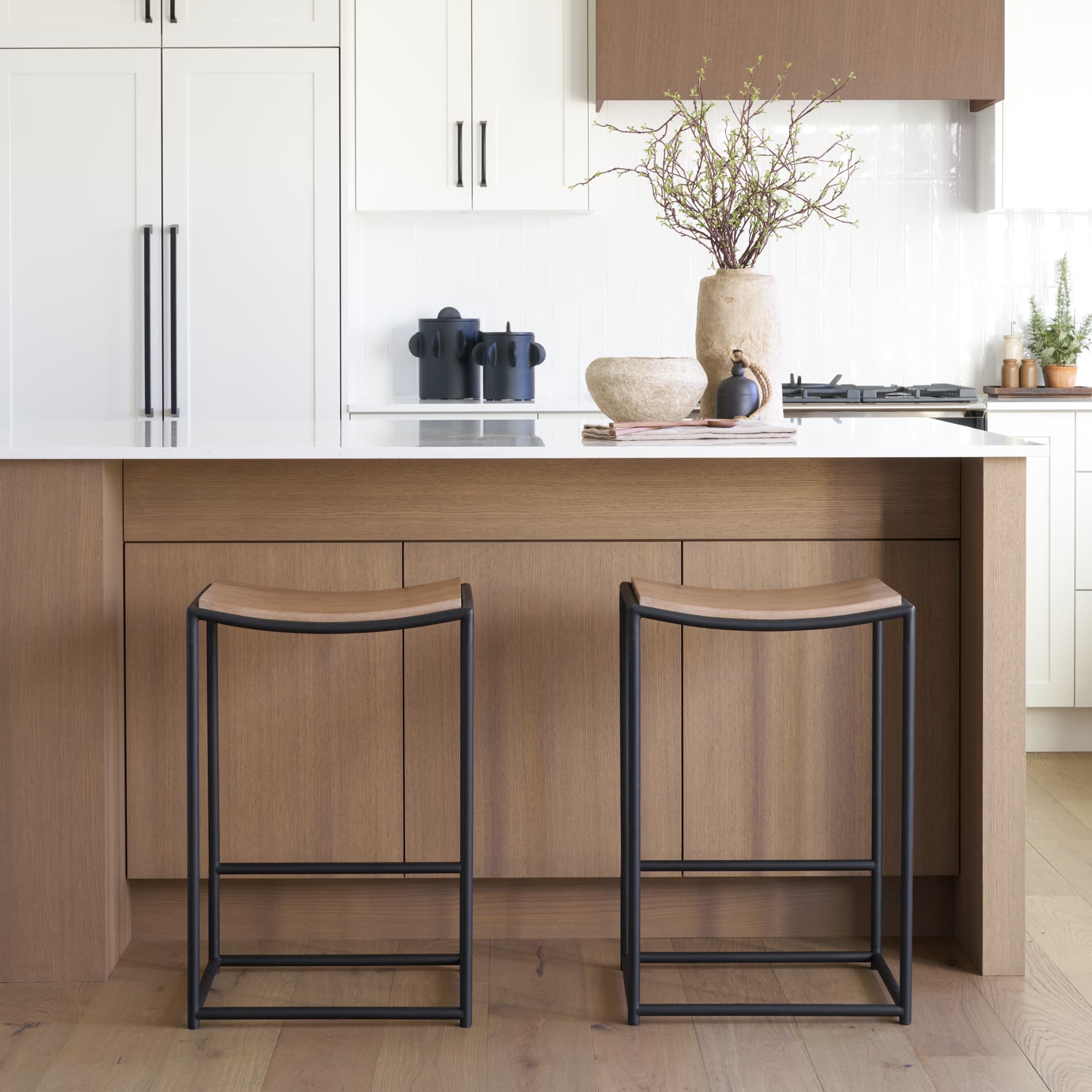 Taniel Backless 26in Seat Counter Stool | Light Brown Metal w/ Metal — product photograph