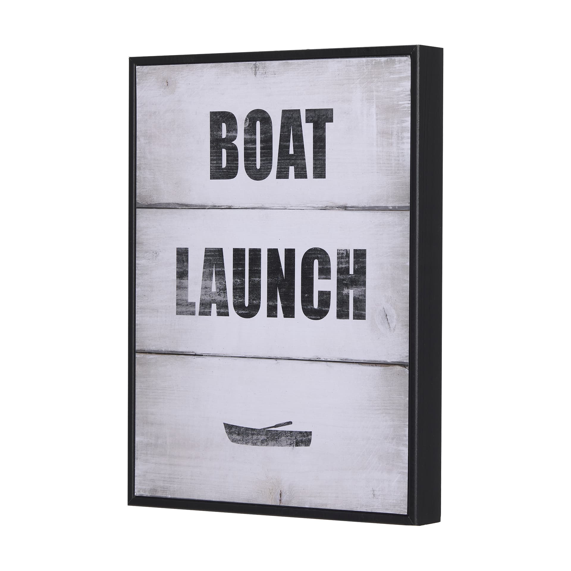 Boat Launch by Mercana Studio a Hand Embellished Textured Framed Art Print — product photograph