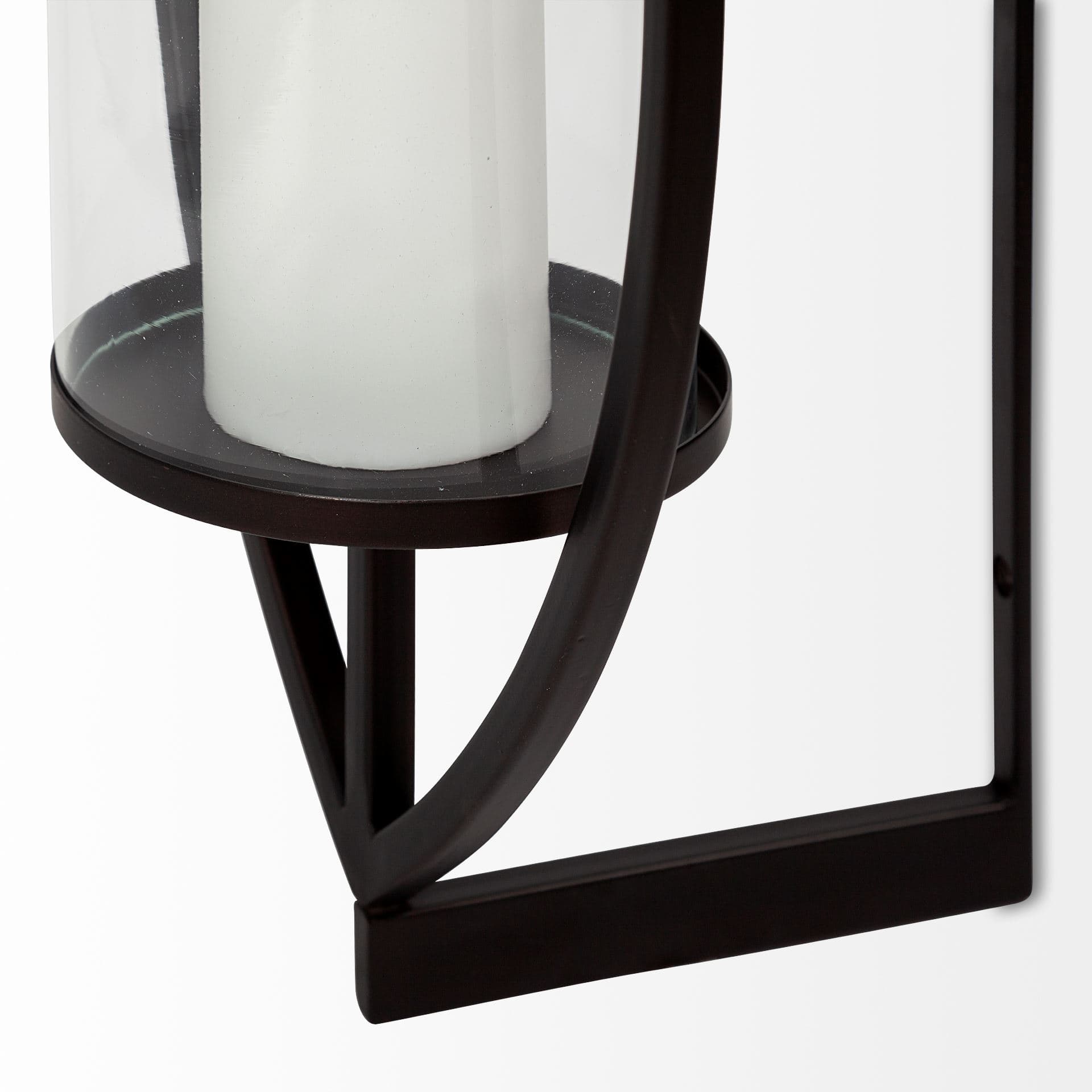 Drax 22"H Black Metal Wall Candle Holder — product photograph