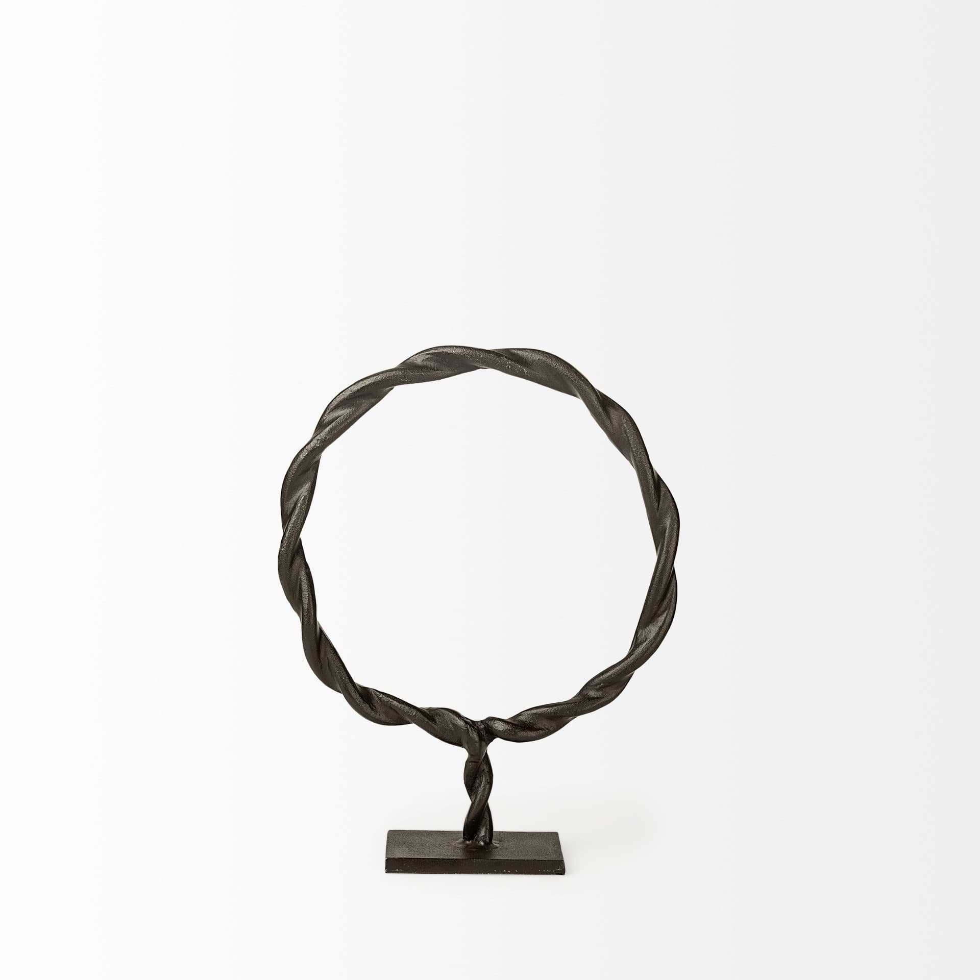 Rizwan (Small) Black Aluminum Braided Circular Object — product photograph
