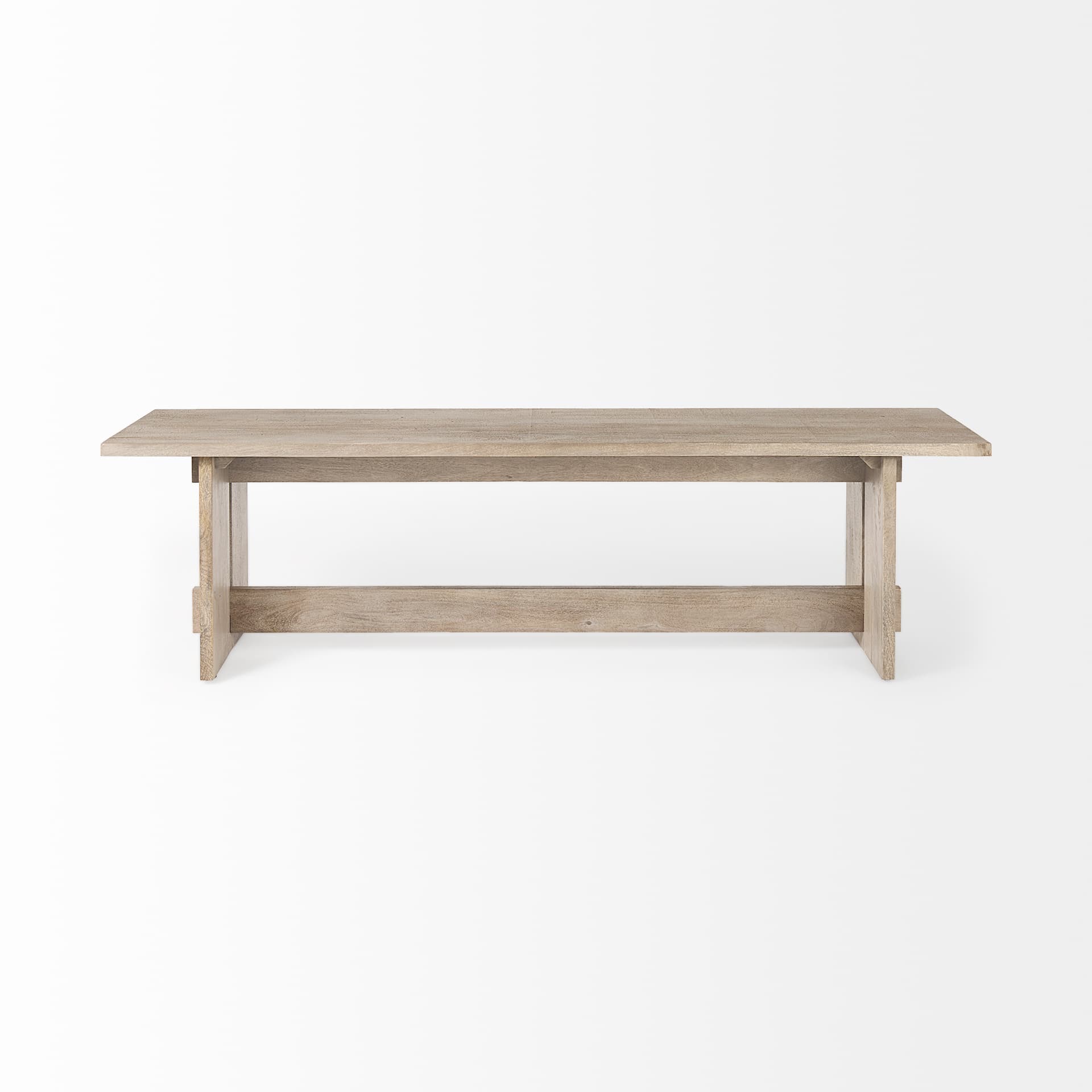 Aida 18H Light Gray Wood Dining Bench — product photograph