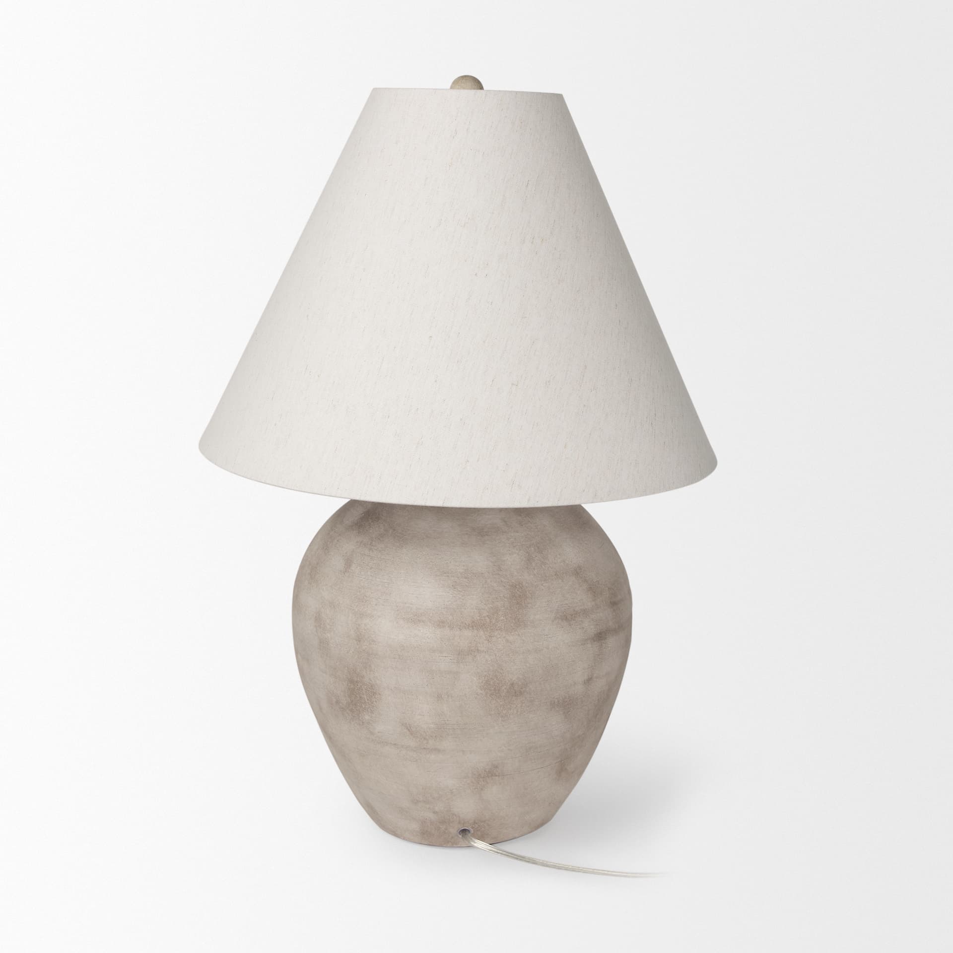 Marvin Taupe Ceramic Table Lamp — product photograph