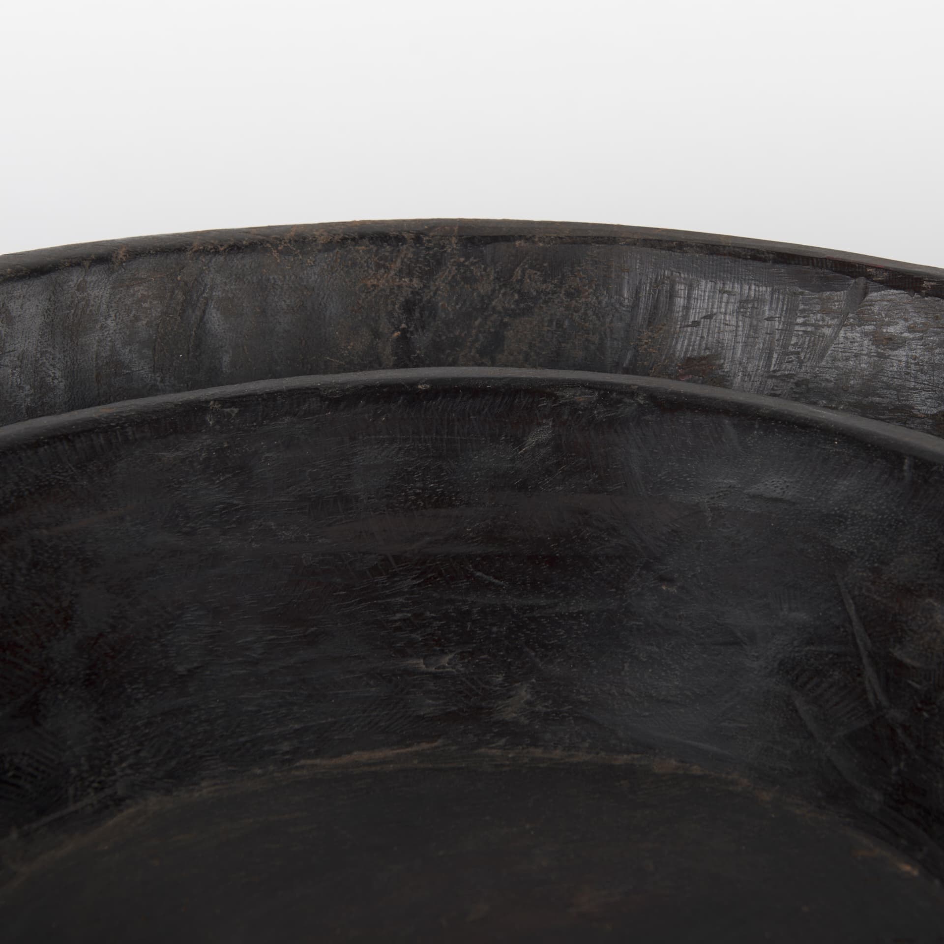 Nikita Set of 2 Large Black-Brown Reclaimed Wood Bowls — product photograph