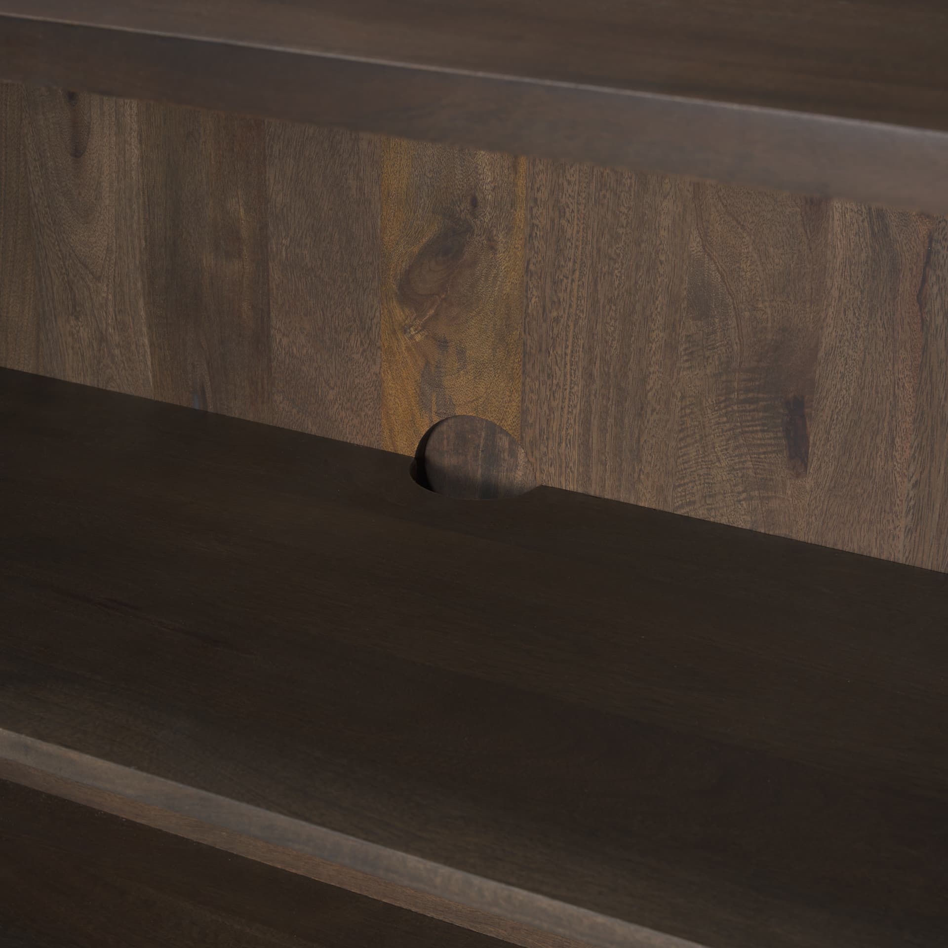 Heera Dark Brown Diamond Motif w/ Shelf Accent Cabinet — product photograph