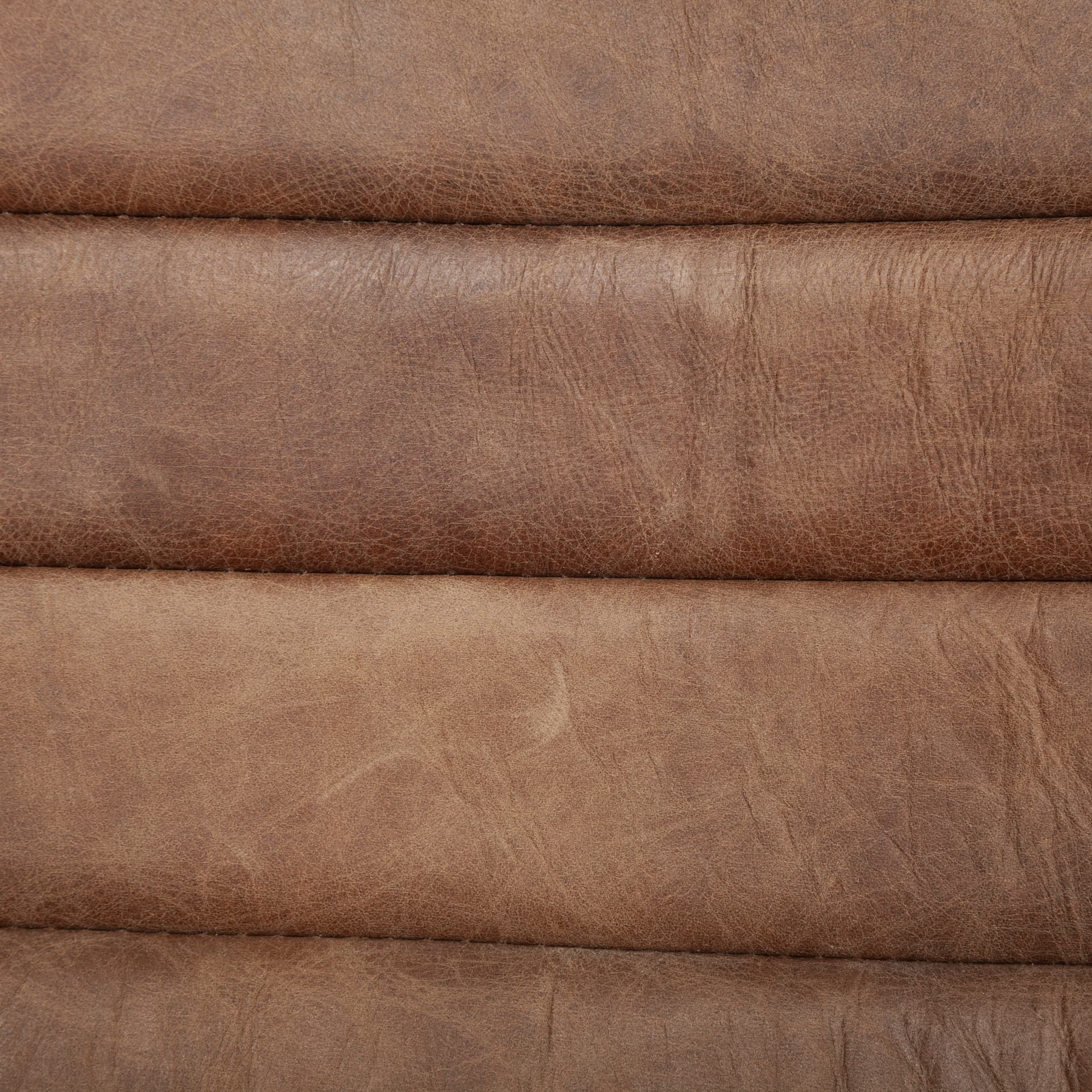 Meritt Low Back 37.8in Seat Counter Stool | Brown Leather w/ Metal — product photograph