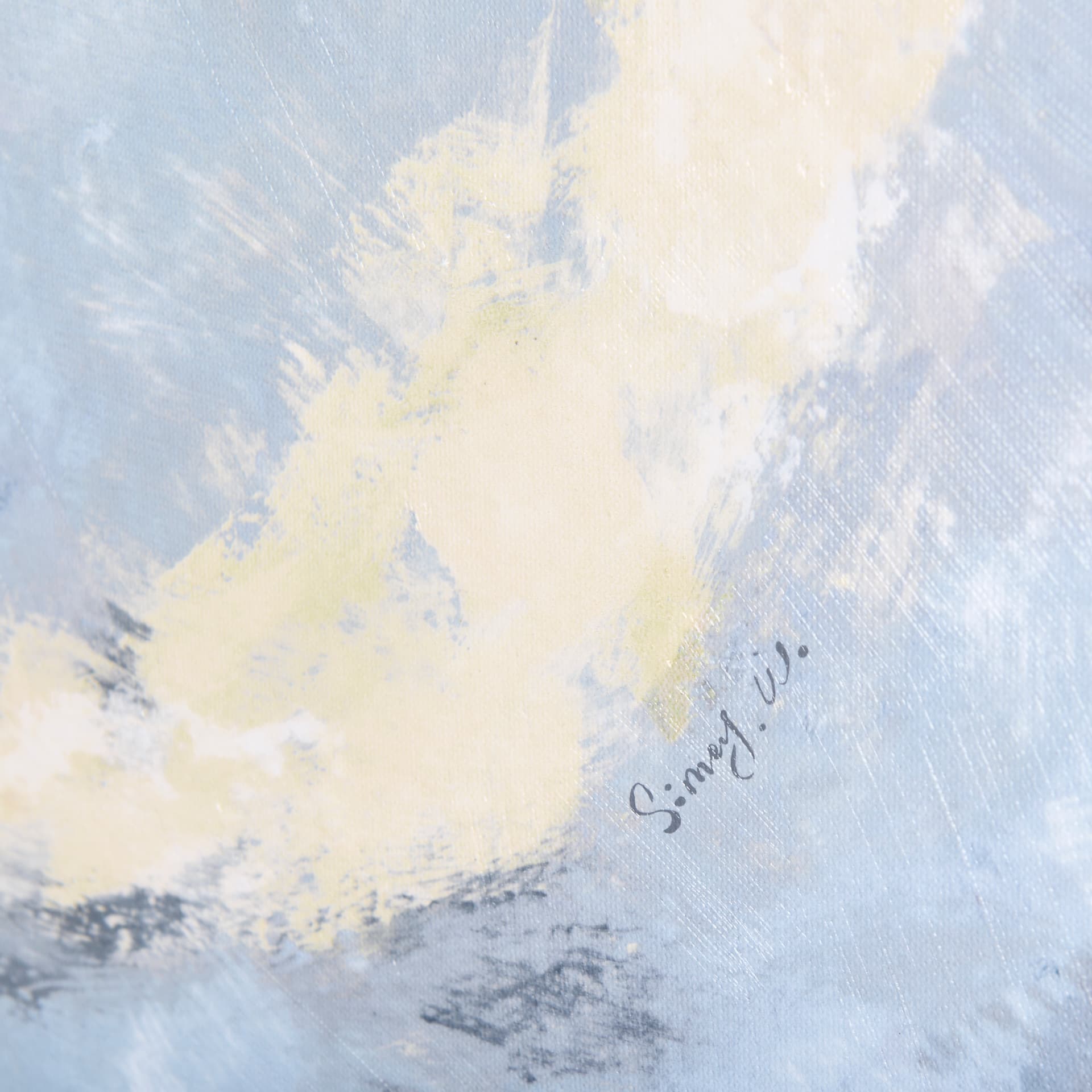 Numbers III by Mercana Studio a Hand Embellished Textured Canvas — product photograph