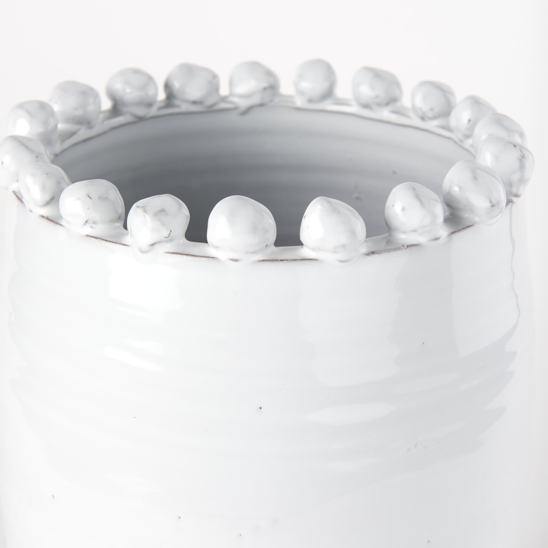Basin Large Off-White Glazed Vase — product photograph