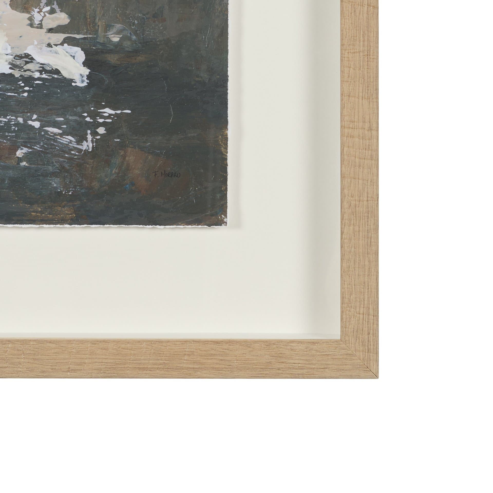 Forest Whispers I by Mercana Studio Hand-Embellished Textured Framed Artwork Matted under Glass — product photograph