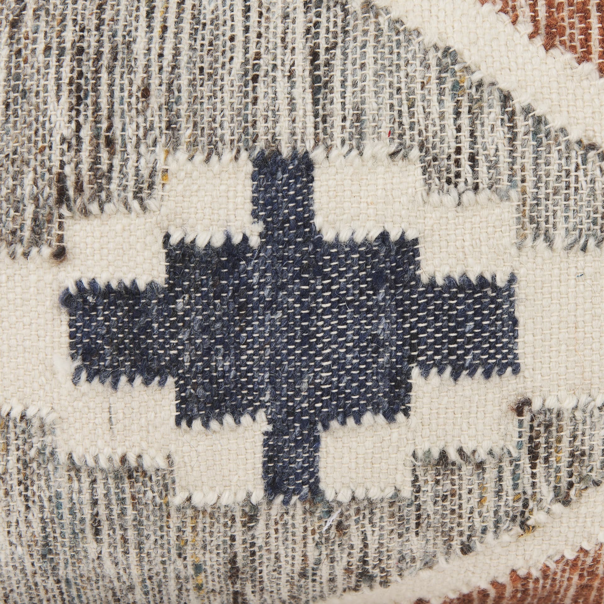 Kenzie 13x21 Multi Colored Print Lumbar Pillow Cover w/ Non-Allergen Filler — product photograph