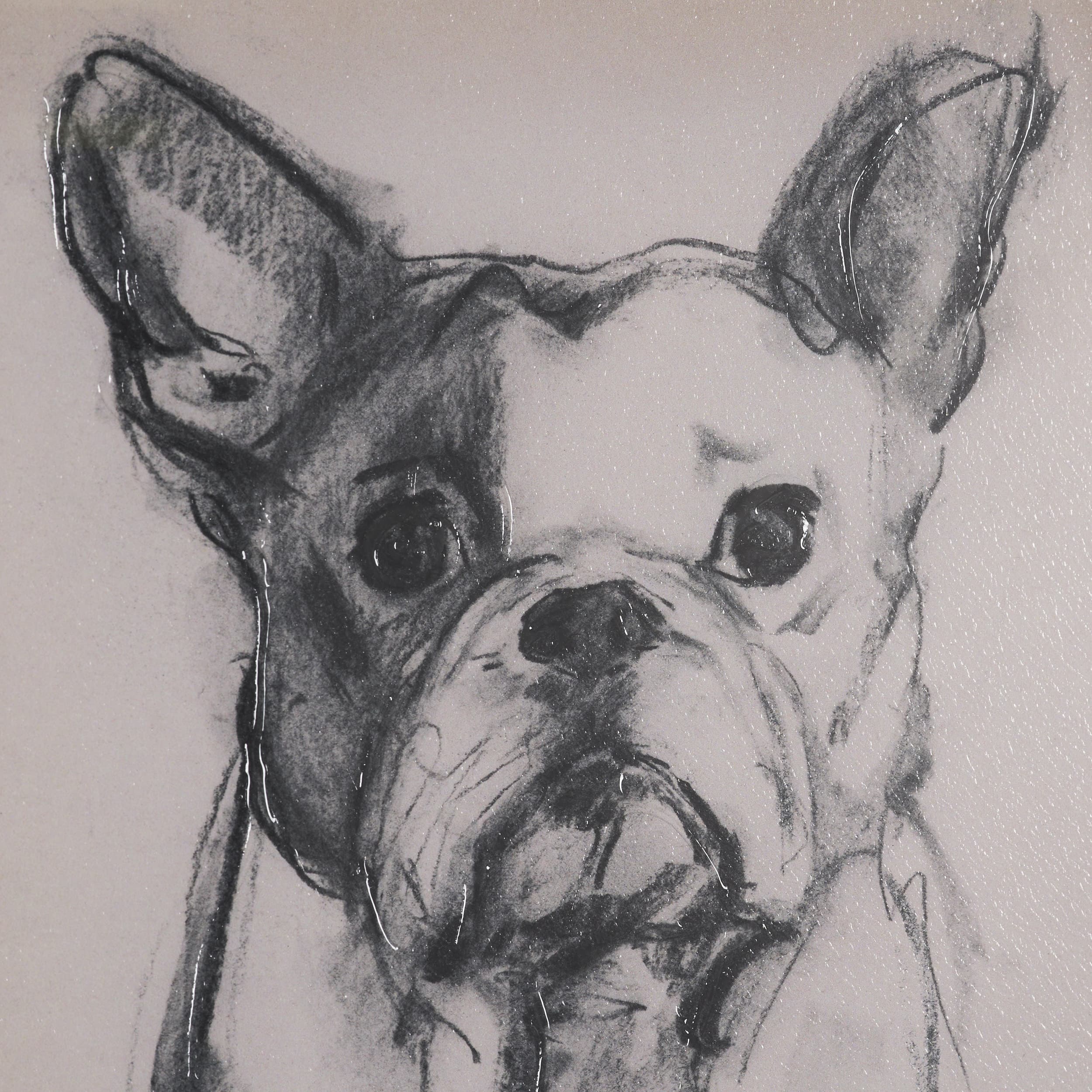 Frenchton by Mercana Studio Hand-Embellished Framed Artwork Matted under Glass — product photograph