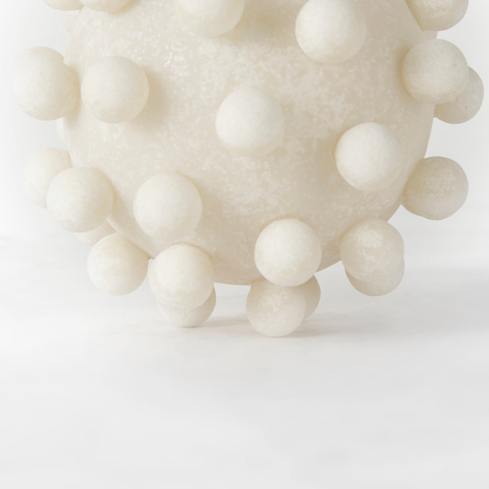 Malo 5.9L x 5.9W x 5.9H Cream Resin Large Sphere Decorative Object — product photograph