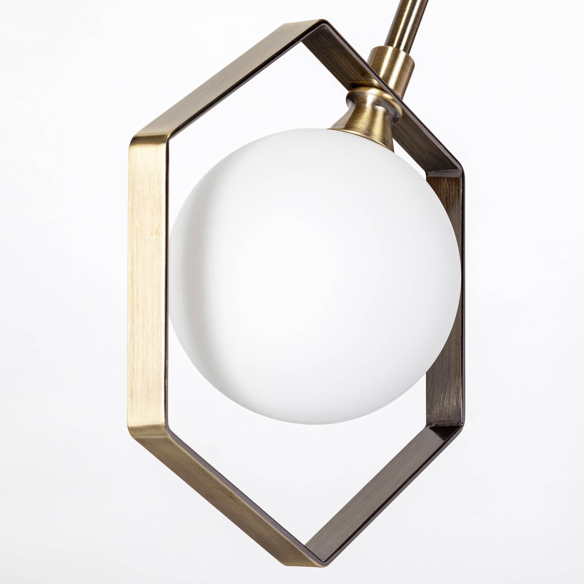 Desousa II (33.9"L x 8.8"W x 28"H) Champagne Metal Multi-Arm Three Light Chandelier — product photograph