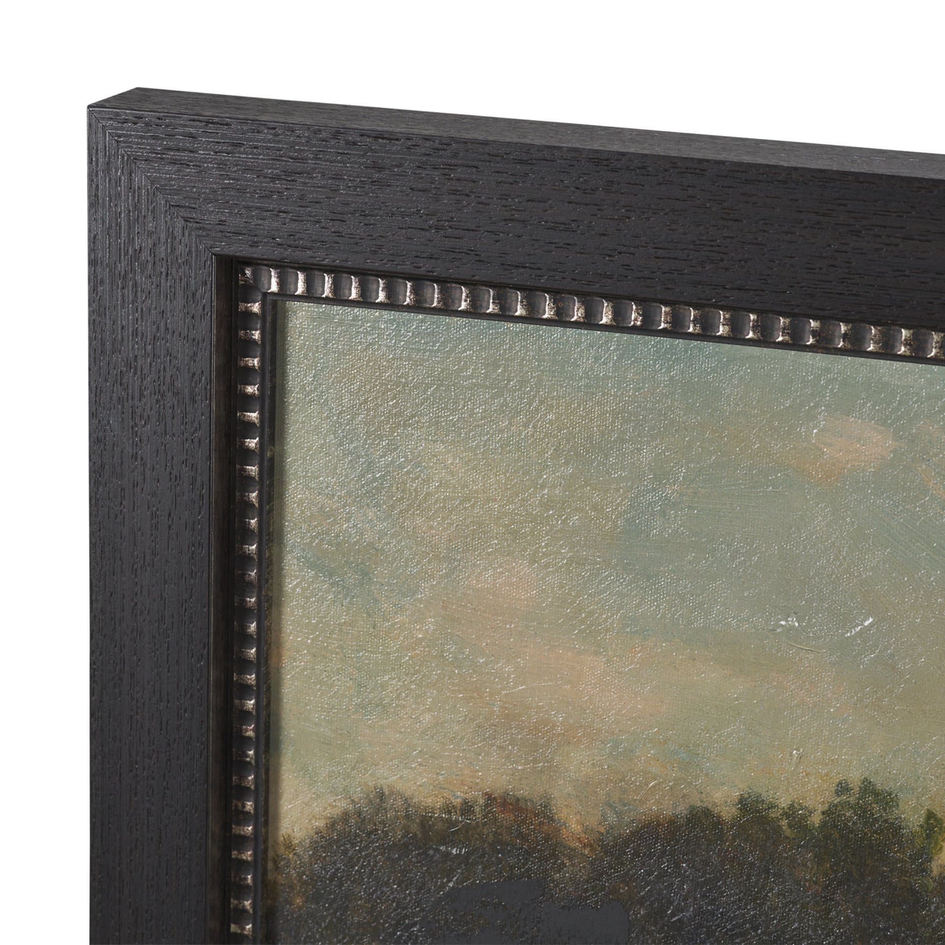 A River Landscape with Storks by Charles-Francois Daubigny Textured Framed Artwork Matted — product photograph
