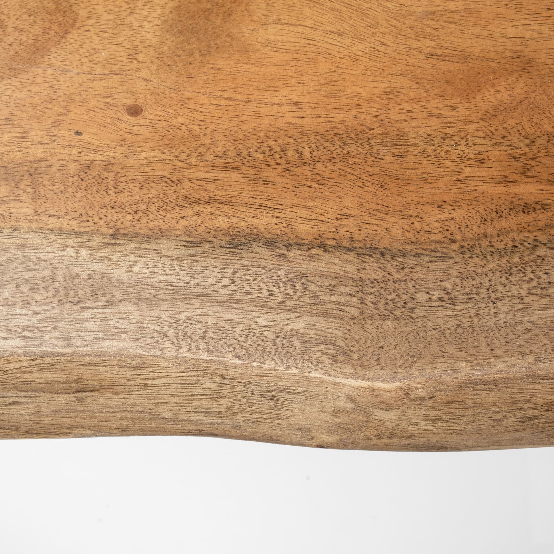 Papillion IV 60L x 26W Natural Solid Wood and Live Edge Iron Office Desk — product photograph