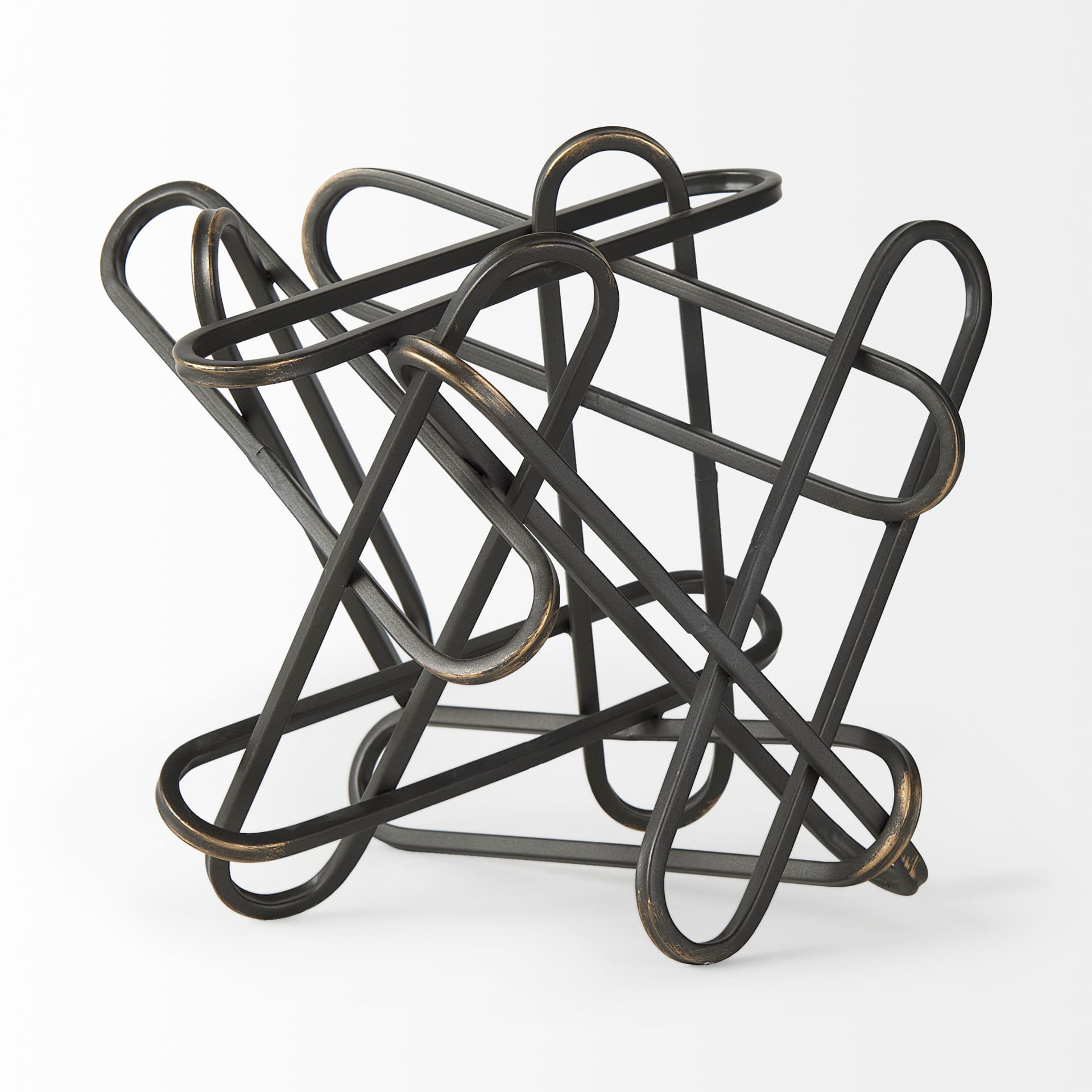 Henderson 12.2L x 9.1W x 9.1H Black Metal Paperclip Decorative Object — product photograph