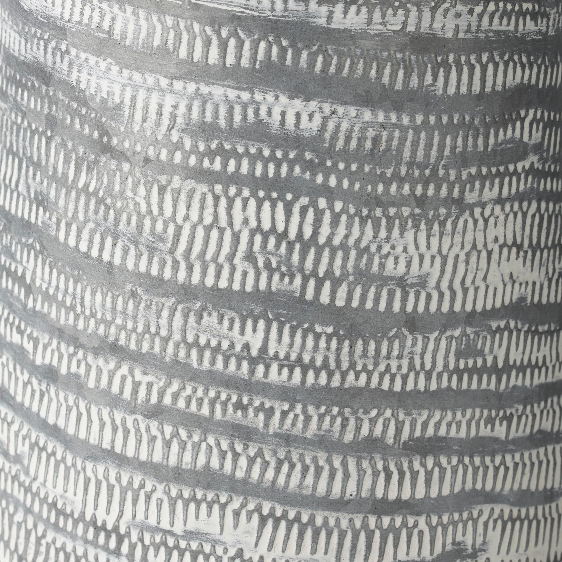 Serena II 11.2H Large Gray/White Textured Metal Jug — product photograph