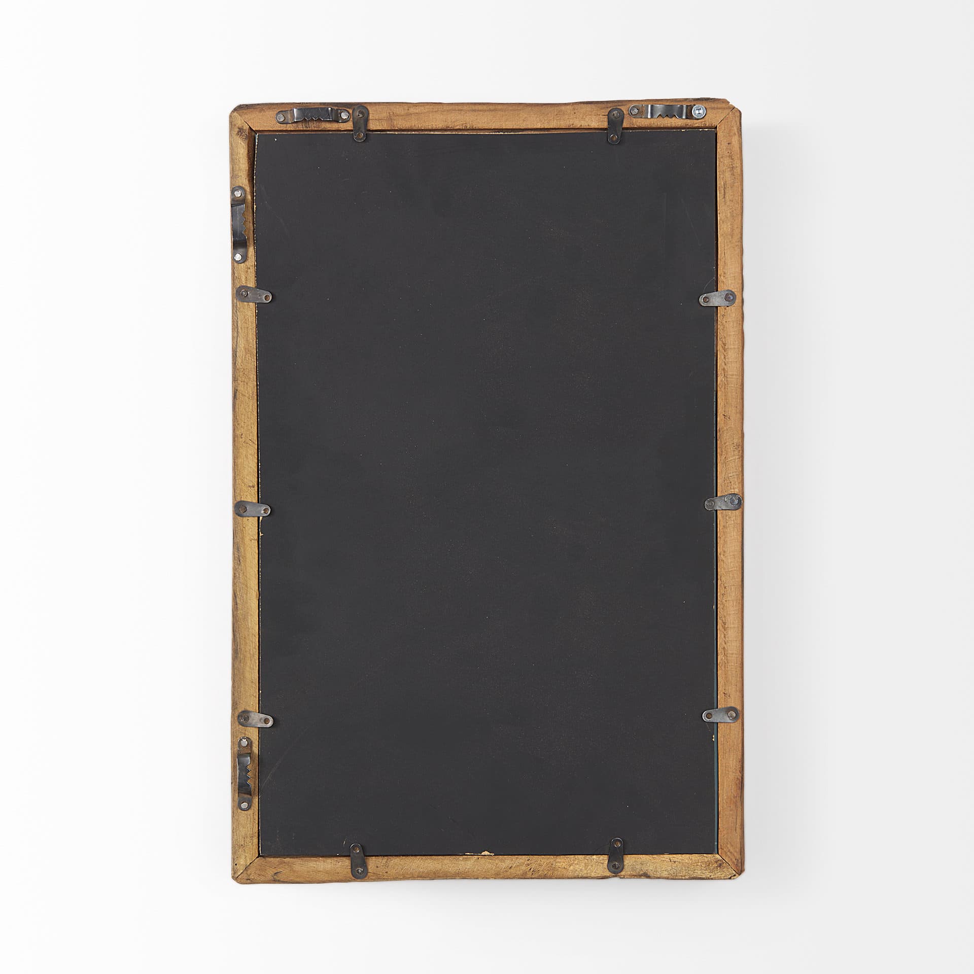 Gervaise 12L x 2W x 18H Brown Wood Frame Rectangular Wall Mirror — product photograph