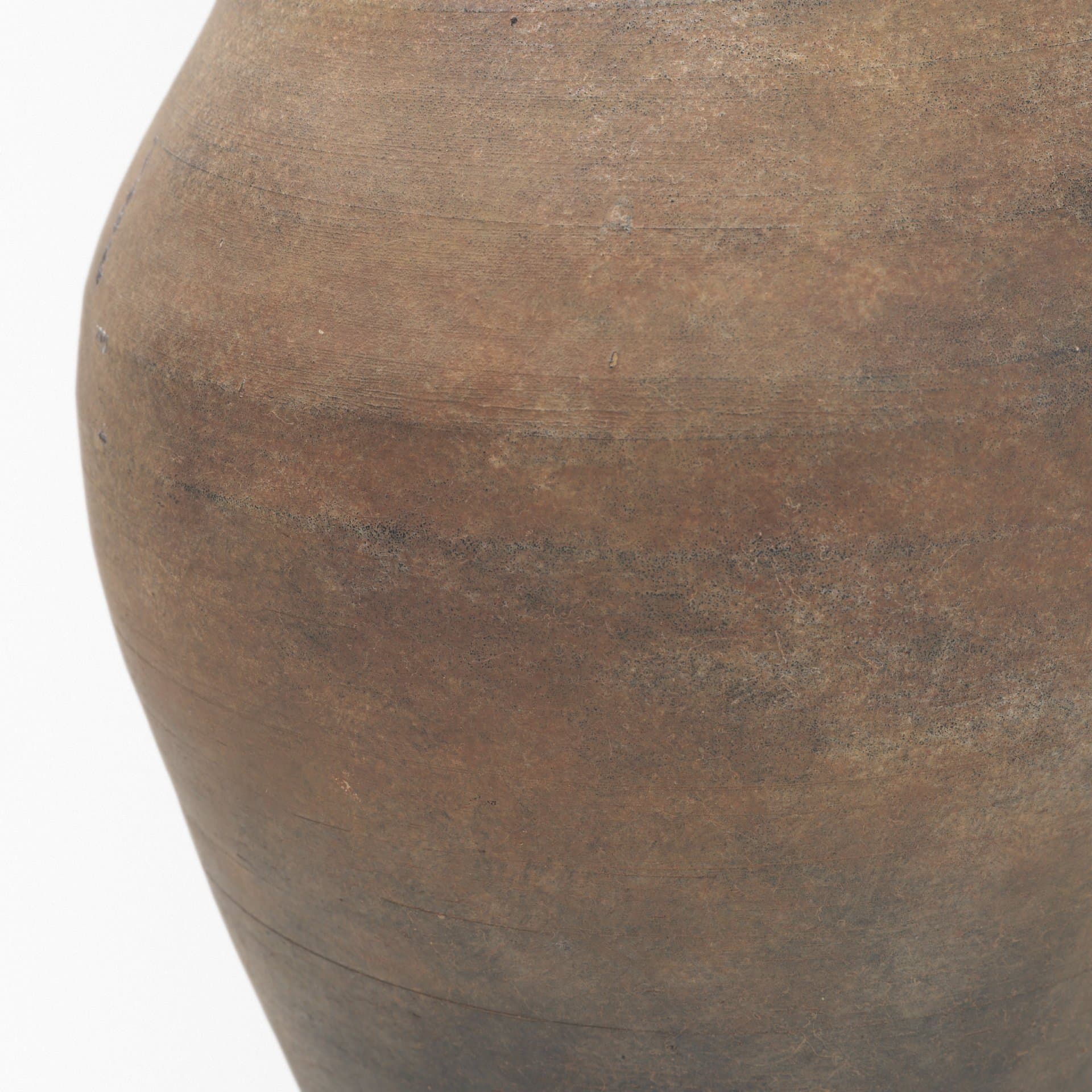 Cotto 10.6H Two Tone Wide Mouth Weathered Terracotta Urn Vase — product photograph