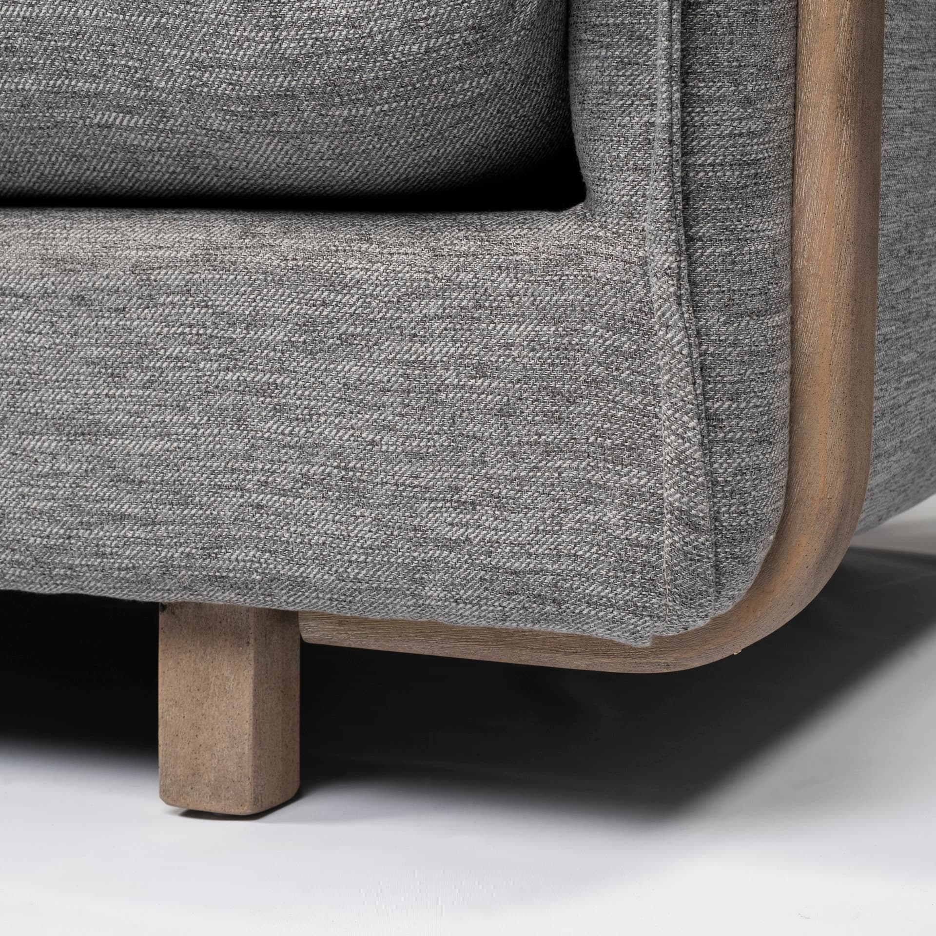 Roy I 84" Castlerock Gray Upholstered Three Seater Sofa — product photograph