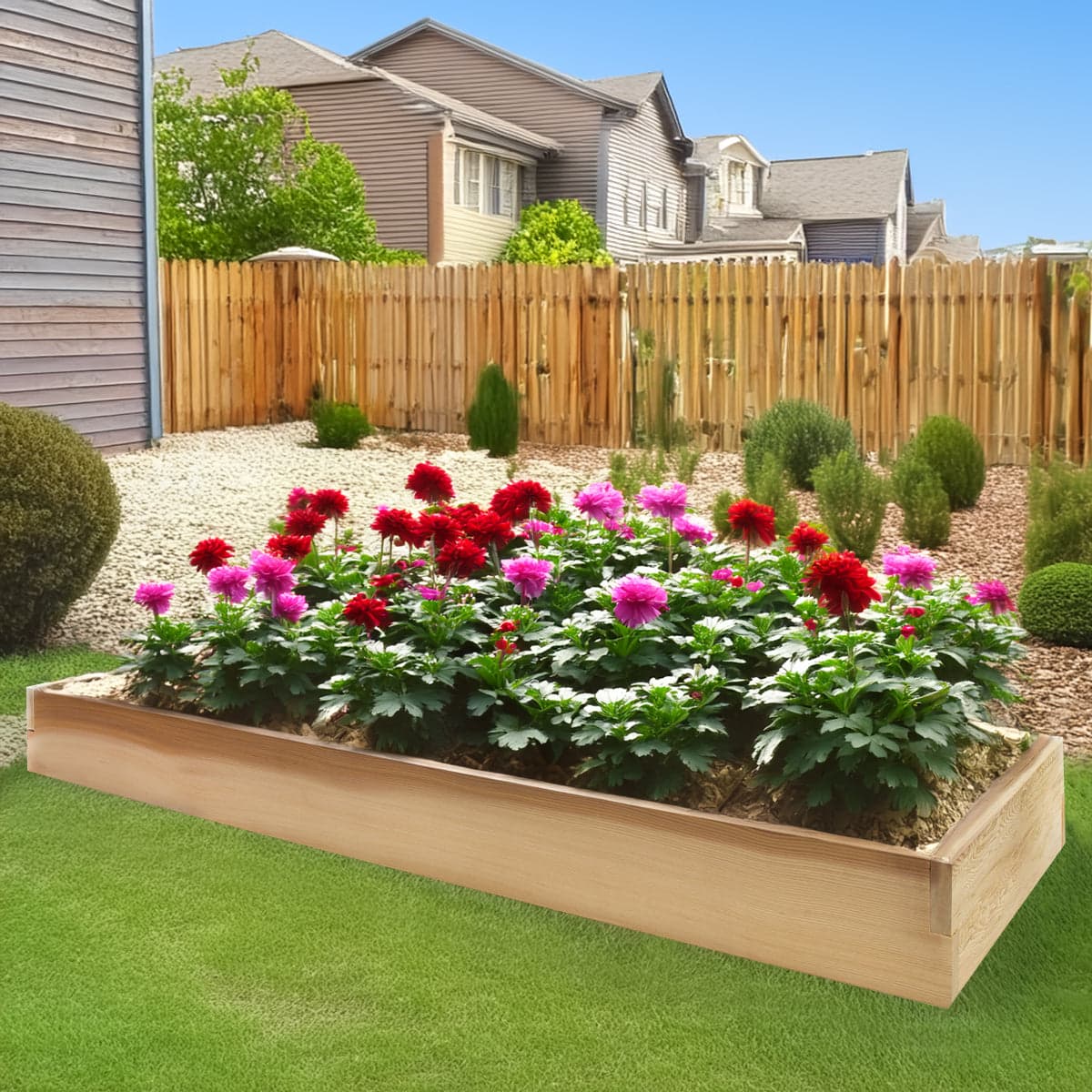 6-ft x 2-ft Raised Cedar Garden Box RG72 — product photograph