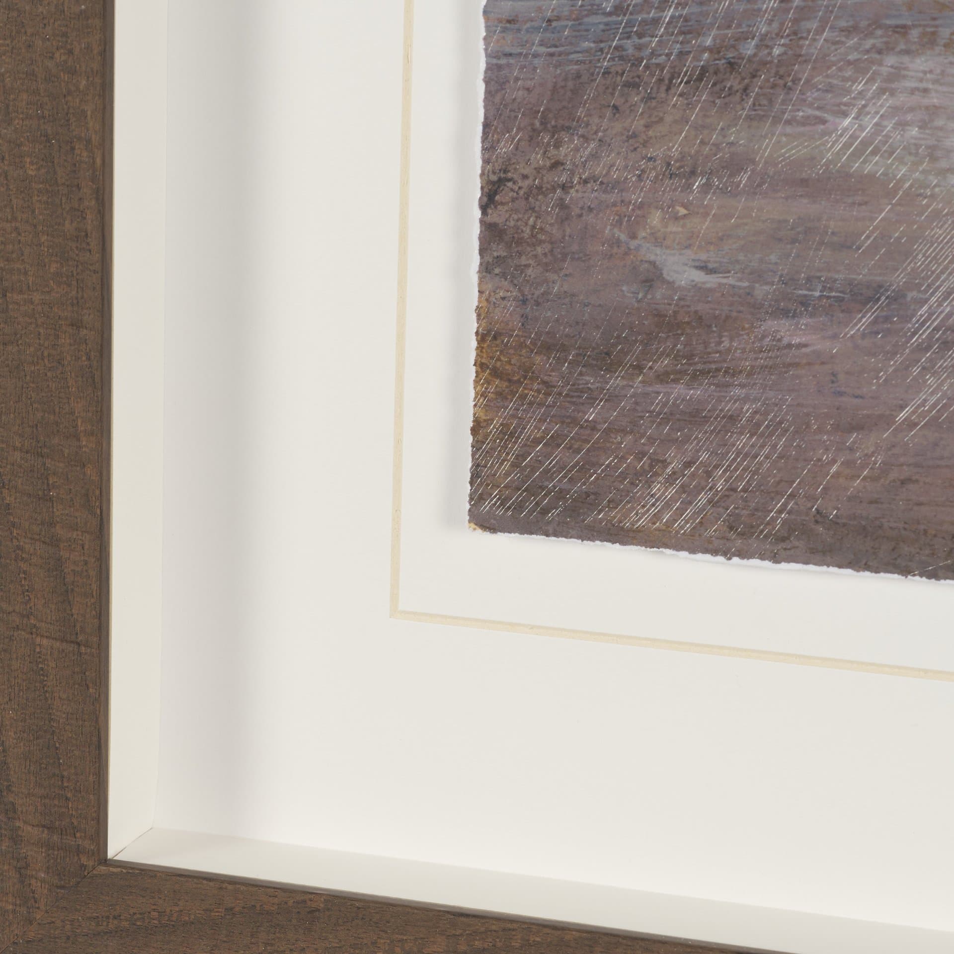 Peaceful Forest I by Mercana Studio Hand-Embellished Textured Framed Artwork Matted under Glass — product photograph