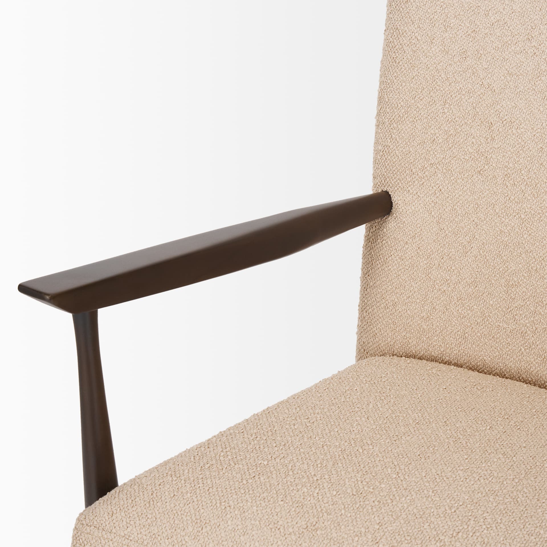 Argent Beige Boucle Accent Chair — product photograph