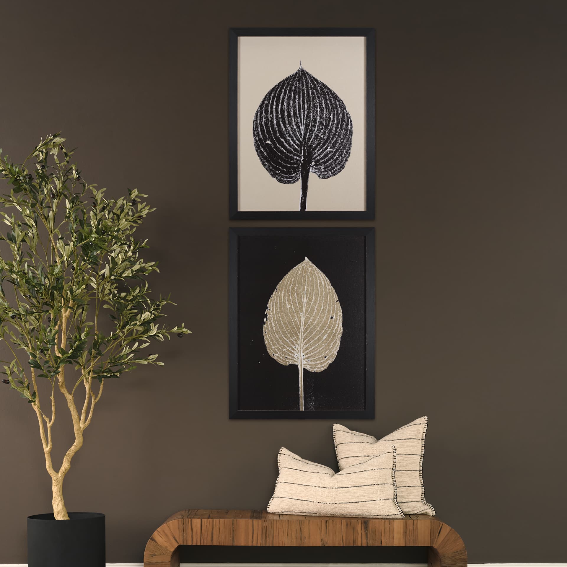 Hosta C by Mary Margaret Briggs a Hand Embelished Textured Framed Art Print — product photograph