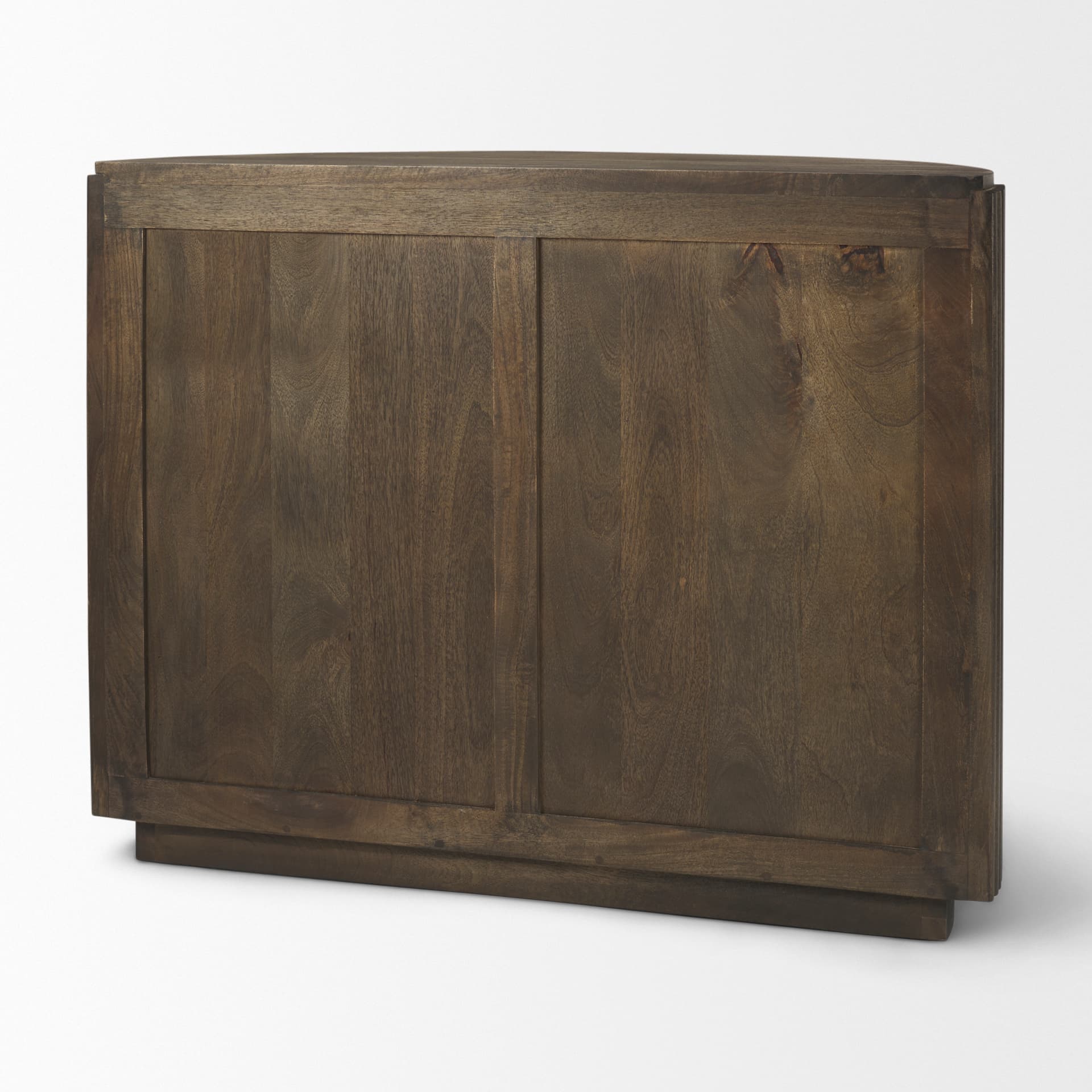 Terra Fluted Dark Brown 2-Door Accent Cabinet — product photograph