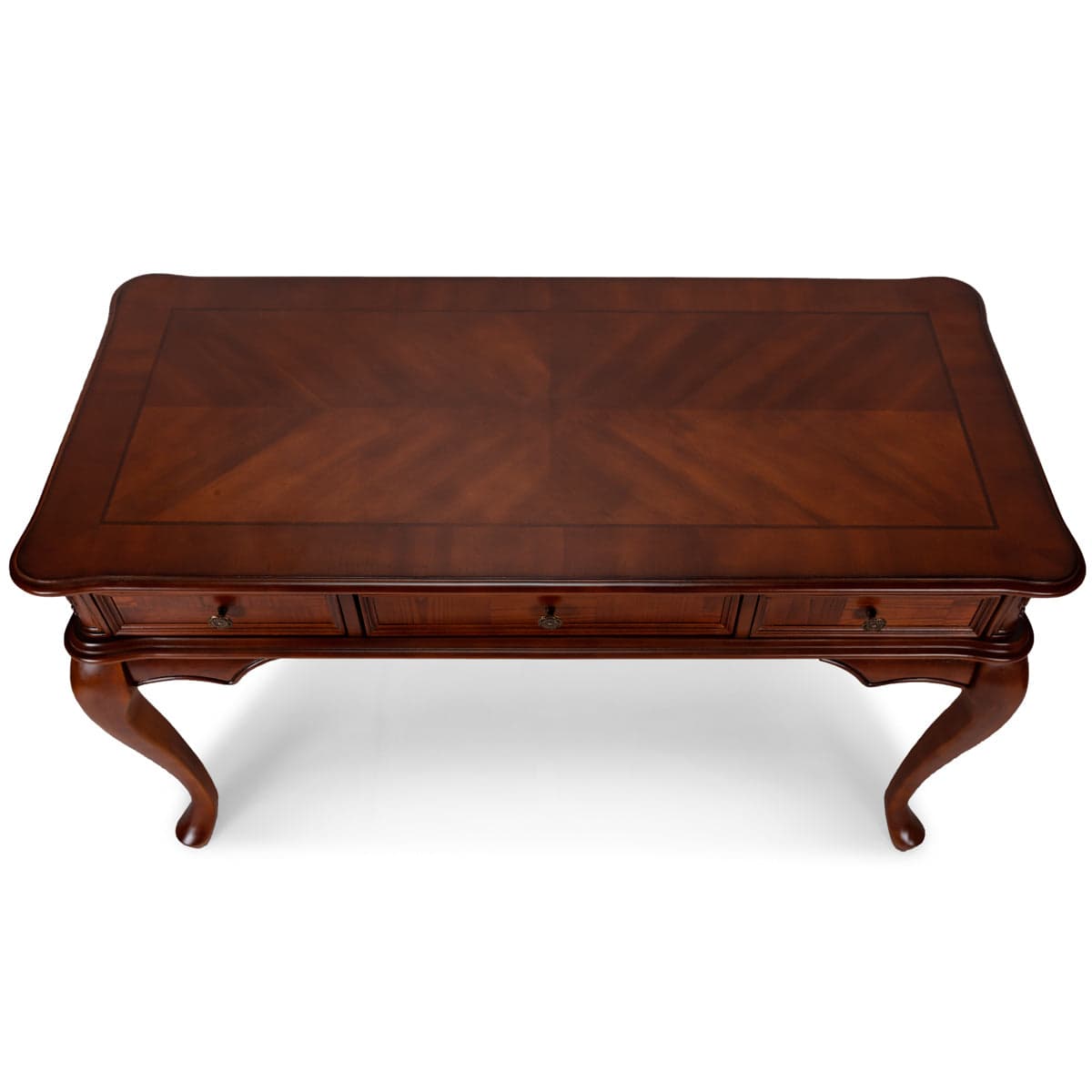Executive Desk with 3 Drawers Cherry Finish — product photograph