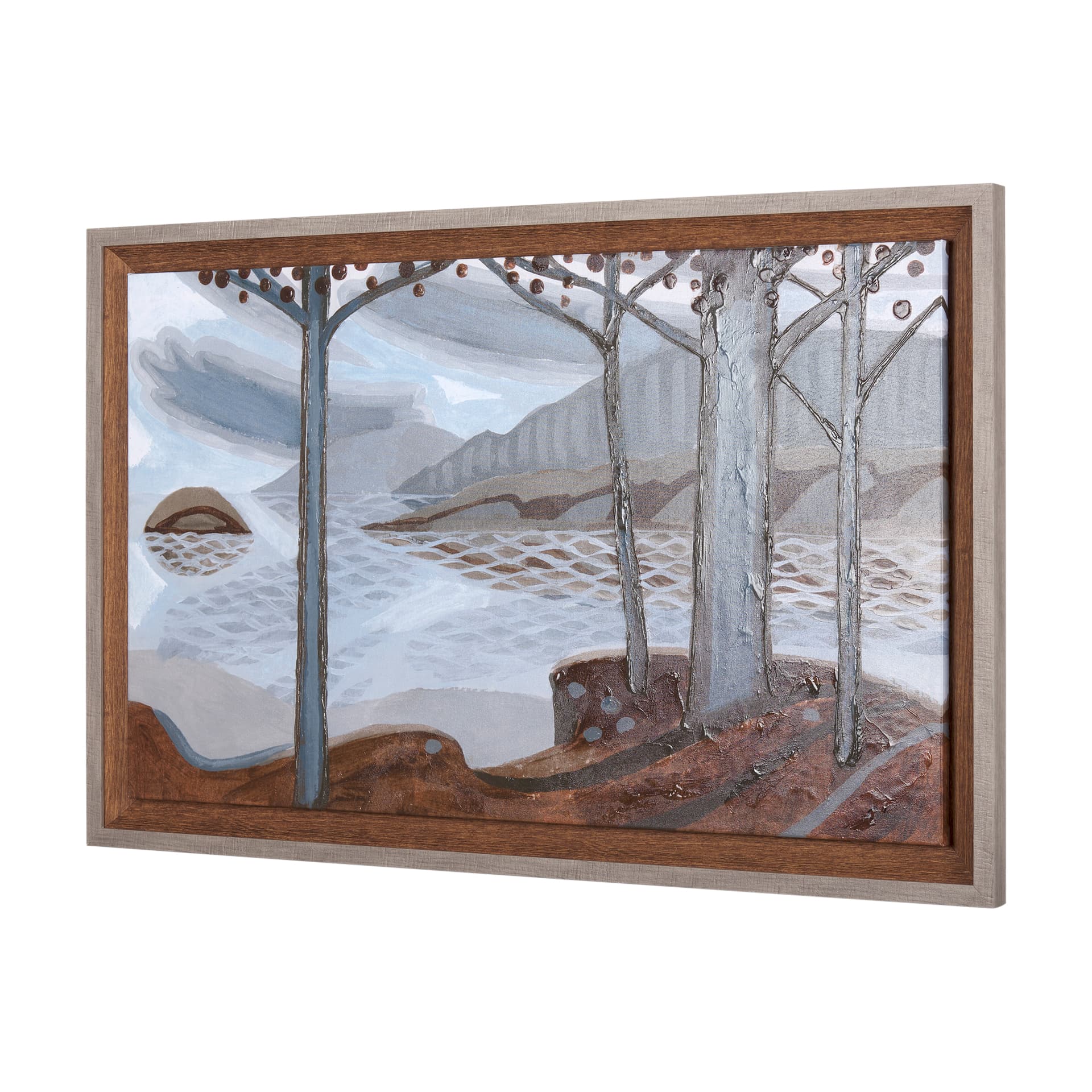 Windy Day by Mercana Studio a Hand Embellished Textured Framed Canvas — product photograph