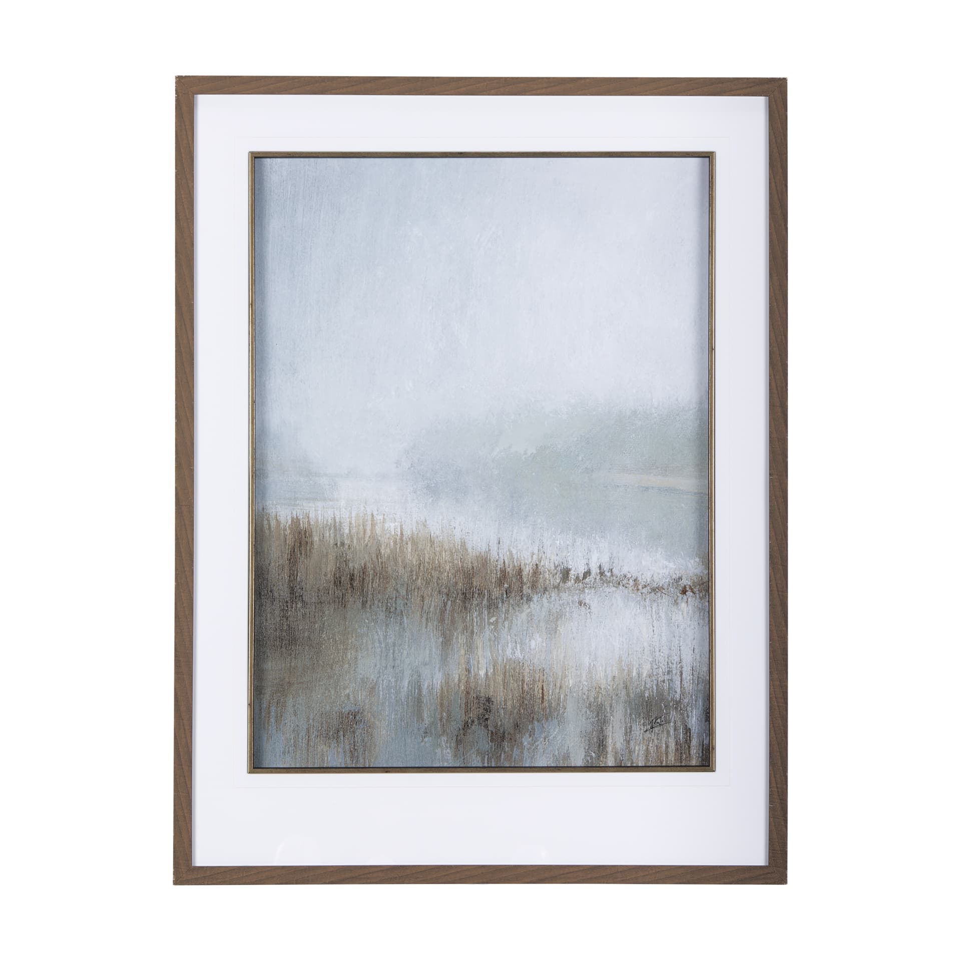 Misty Day I by Mercana Studio a Hand Embellished Textured Framed Art Print Matted under Glass — product photograph