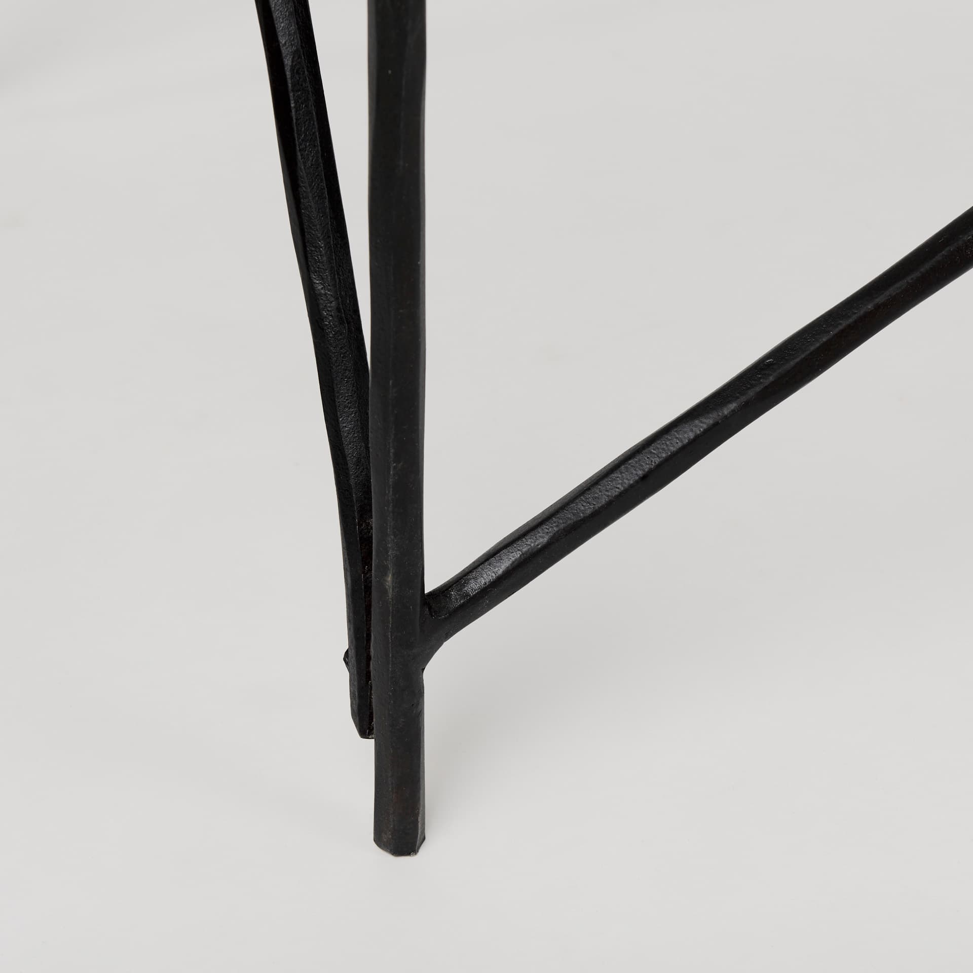 Lorlei Marble Top w/ Gray Iron Base Console Table — product photograph