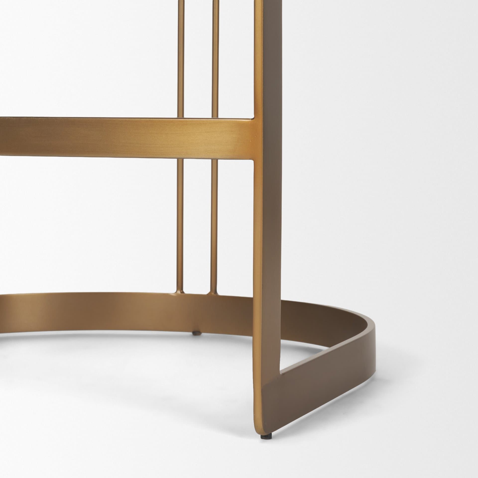 Hollyfield Backless 24.75in Seat Counter Stool | Cognac Brown Leather — product photograph