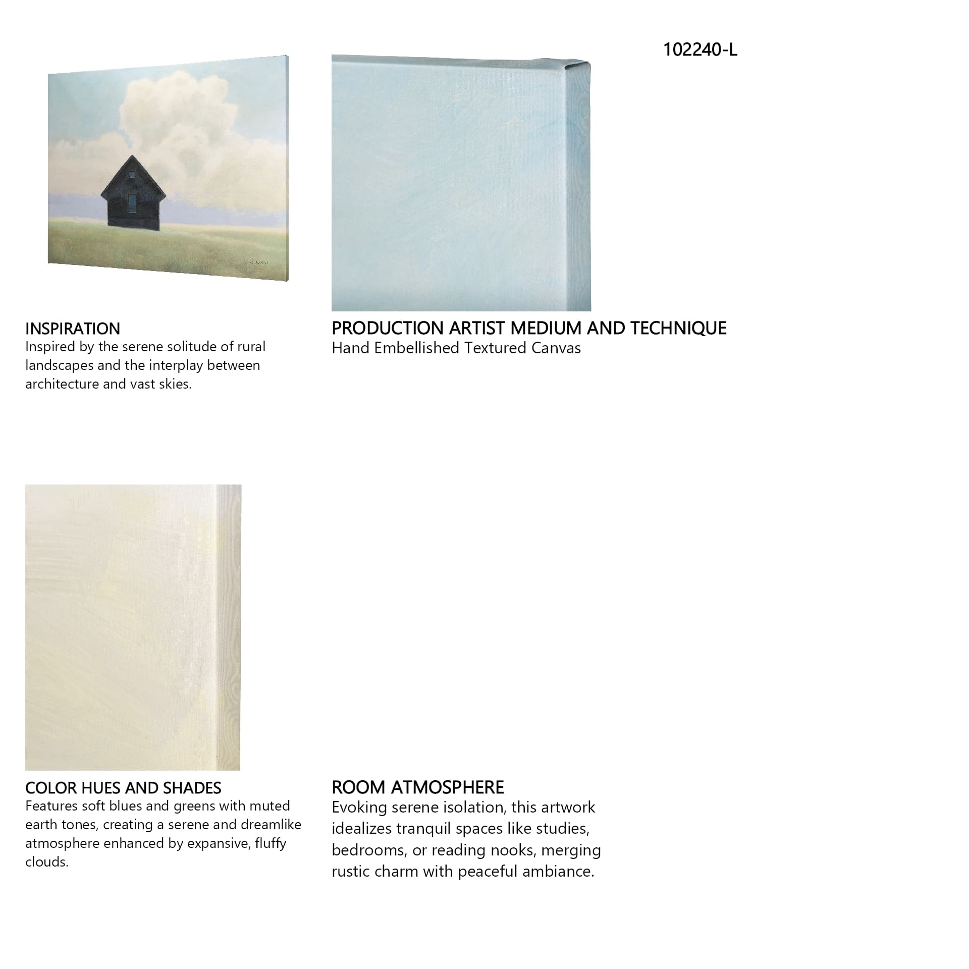 Lonely Landscape I by Mercana Studio a Hand Embellished Textured Canvas — in a styled room