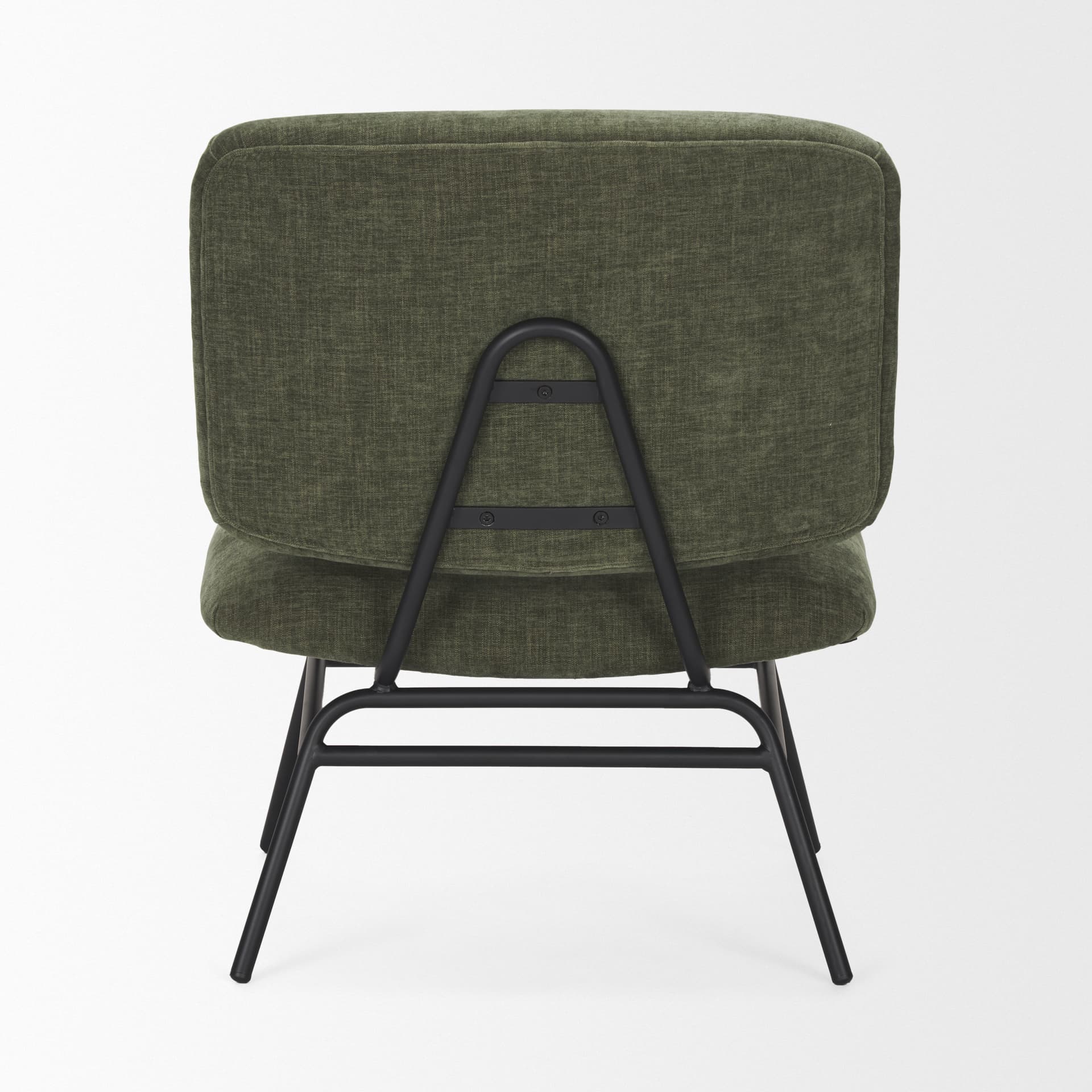 Nora Forest Green Fabric w/ Matte Black Metal Legs Accent Chair — product photograph