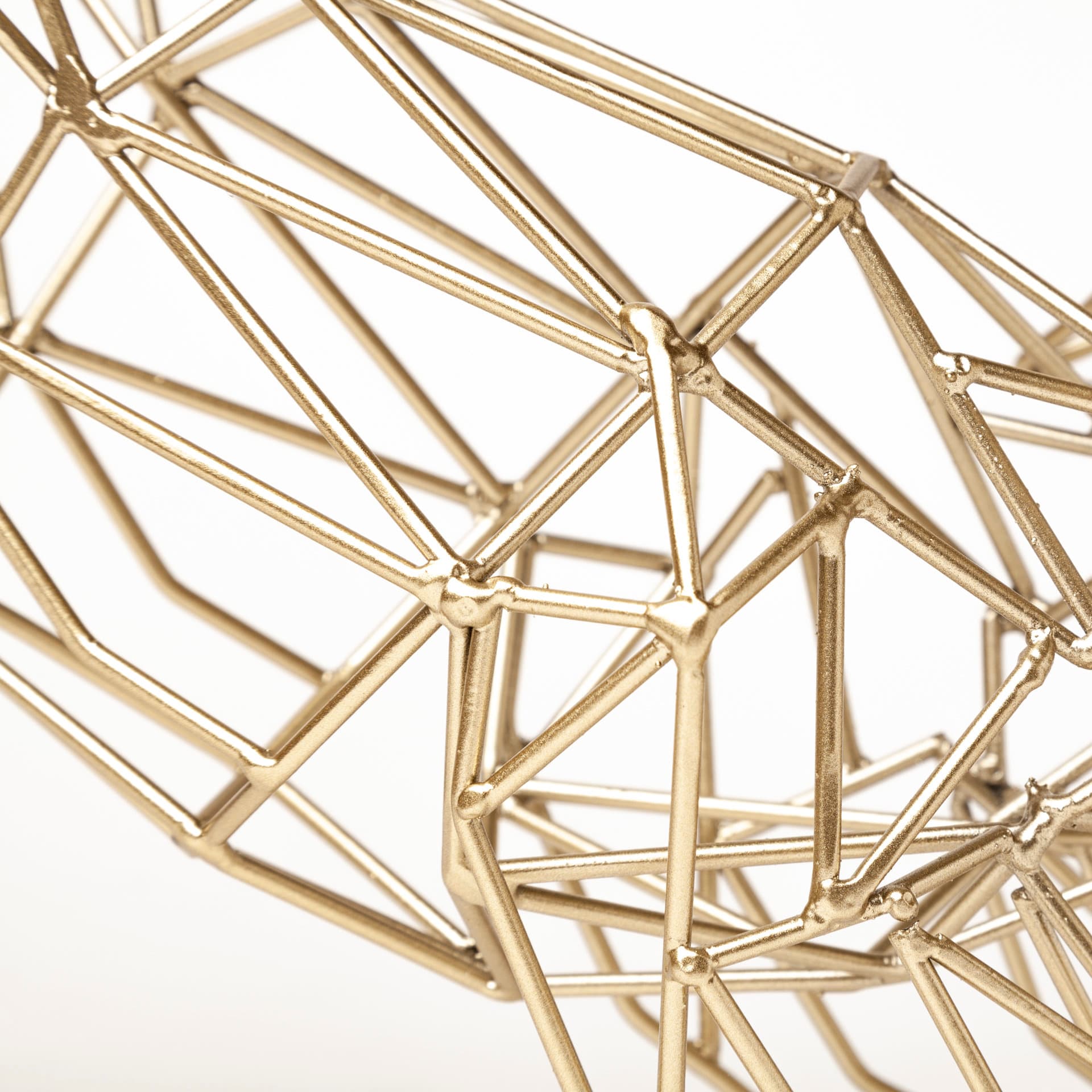 Frankie II 13L x 6W Gold Wire Framed Dog Shaped Decor — product photograph