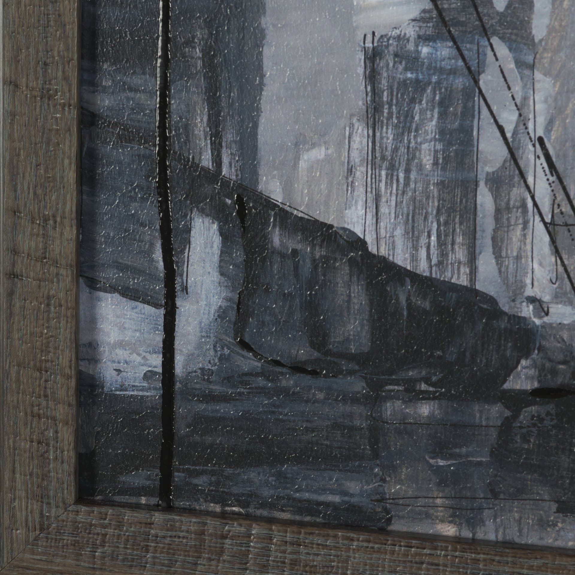 Community 2D by Mercana Studio Hand-Embellished Textured Framed Artwork Matted — product photograph
