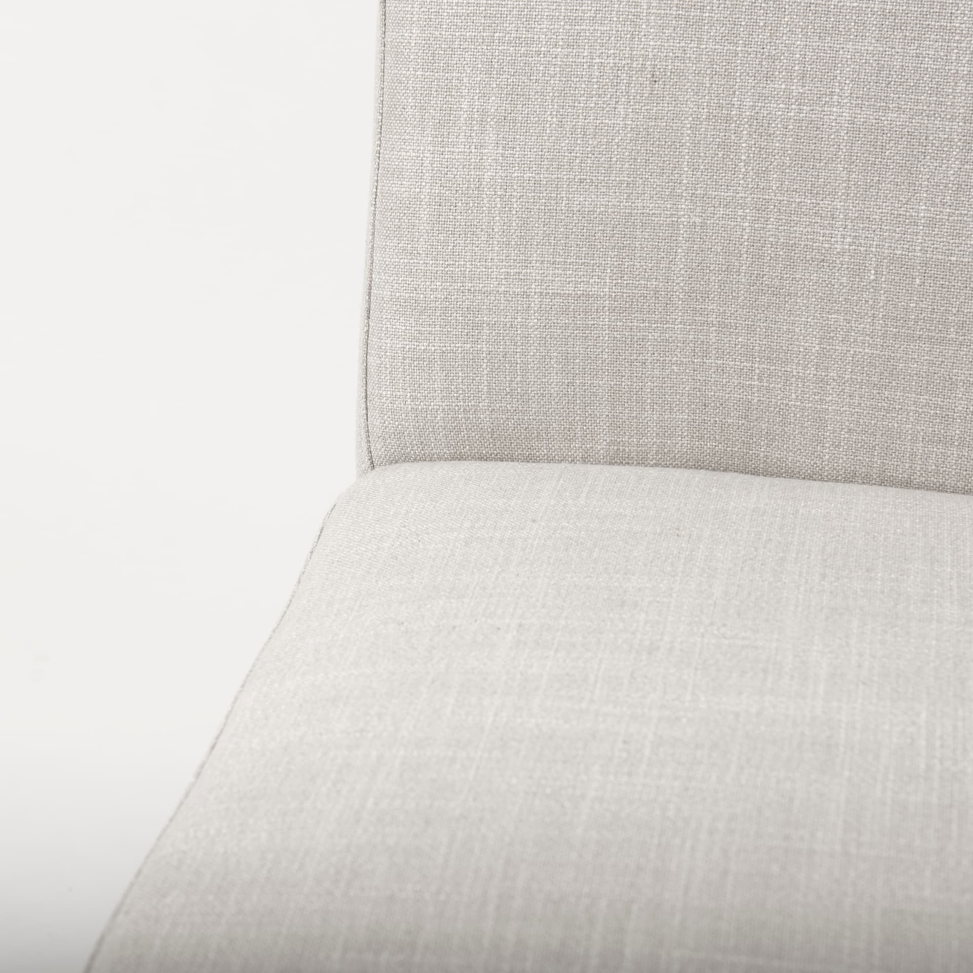 Stamford High-Back Dining Side Chair | Beige Linen w/ Black Metal — product photograph
