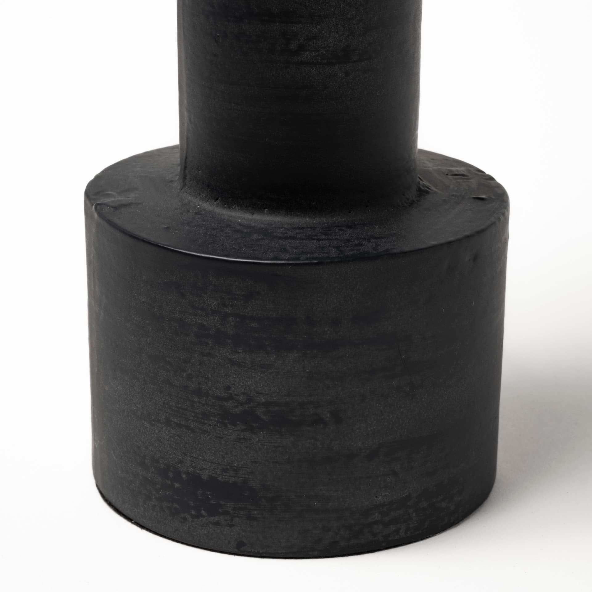 Bolton I 3.9L x 3.9W x 10.6H Black Metal Table Candle Holders — product photograph