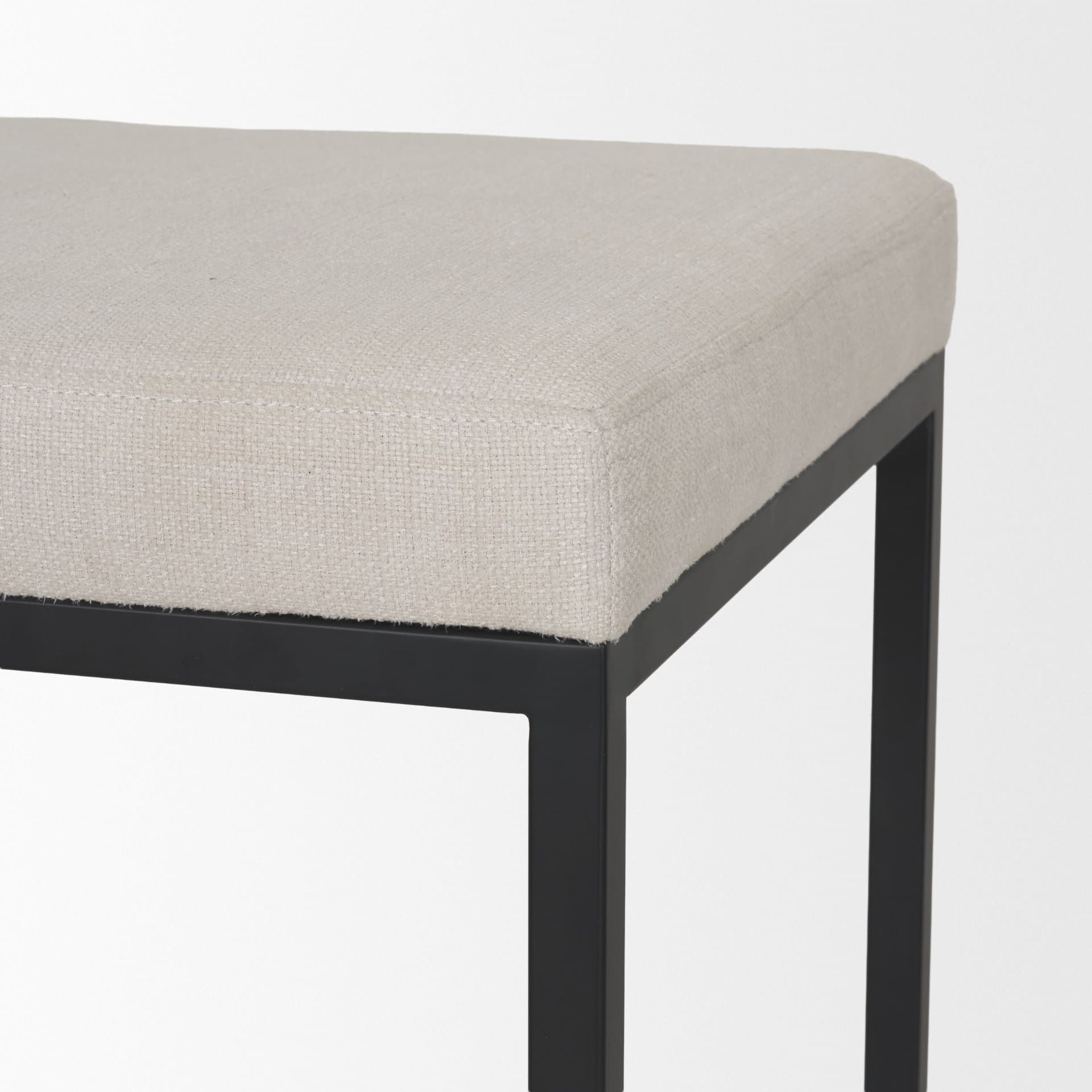 Frodo Backless 26.5in Seat Counter Stool | Counter White Fabric — product photograph