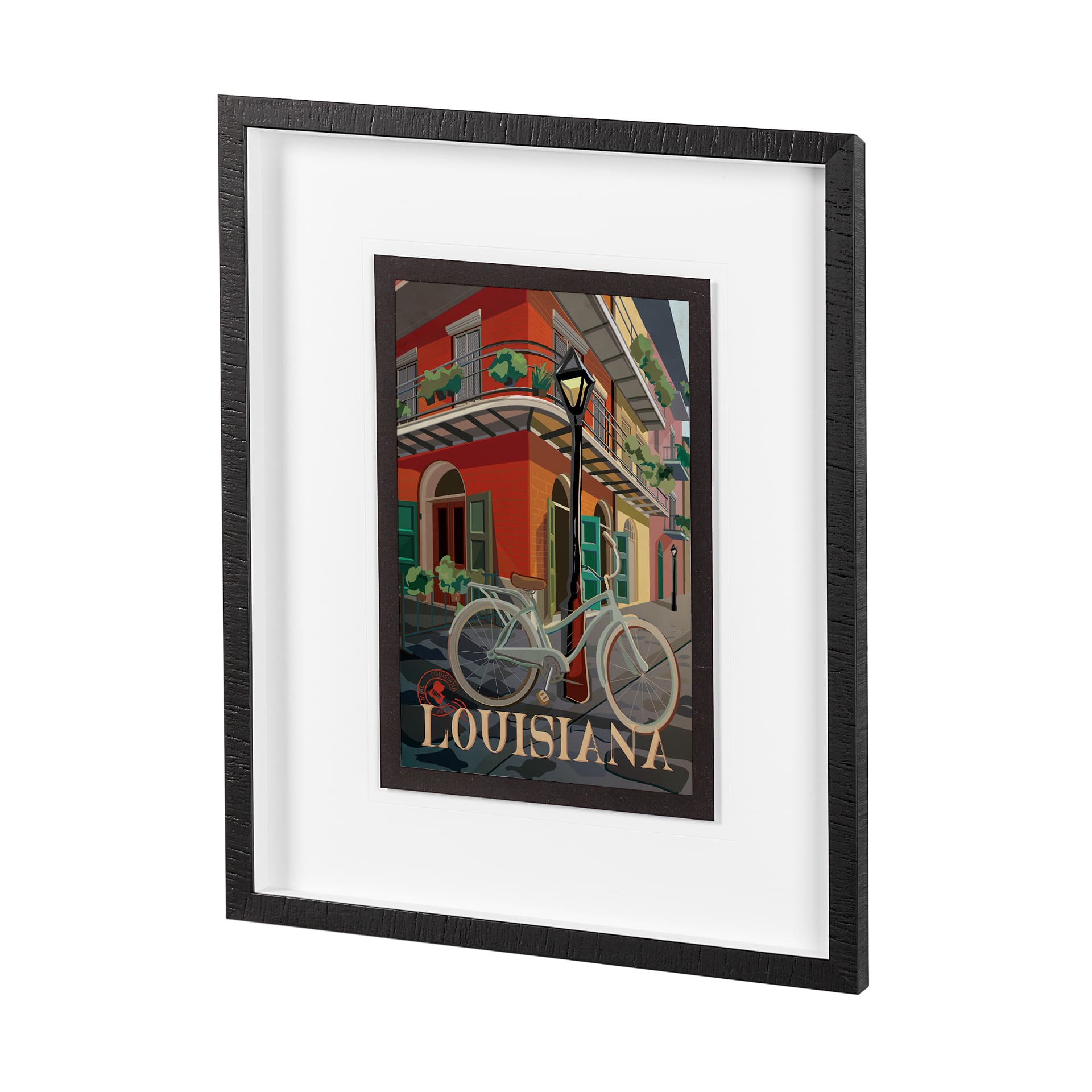 Louisiana Go USA (M) by Mercana Studio a Framed Art Print Matted under Glass — product photograph