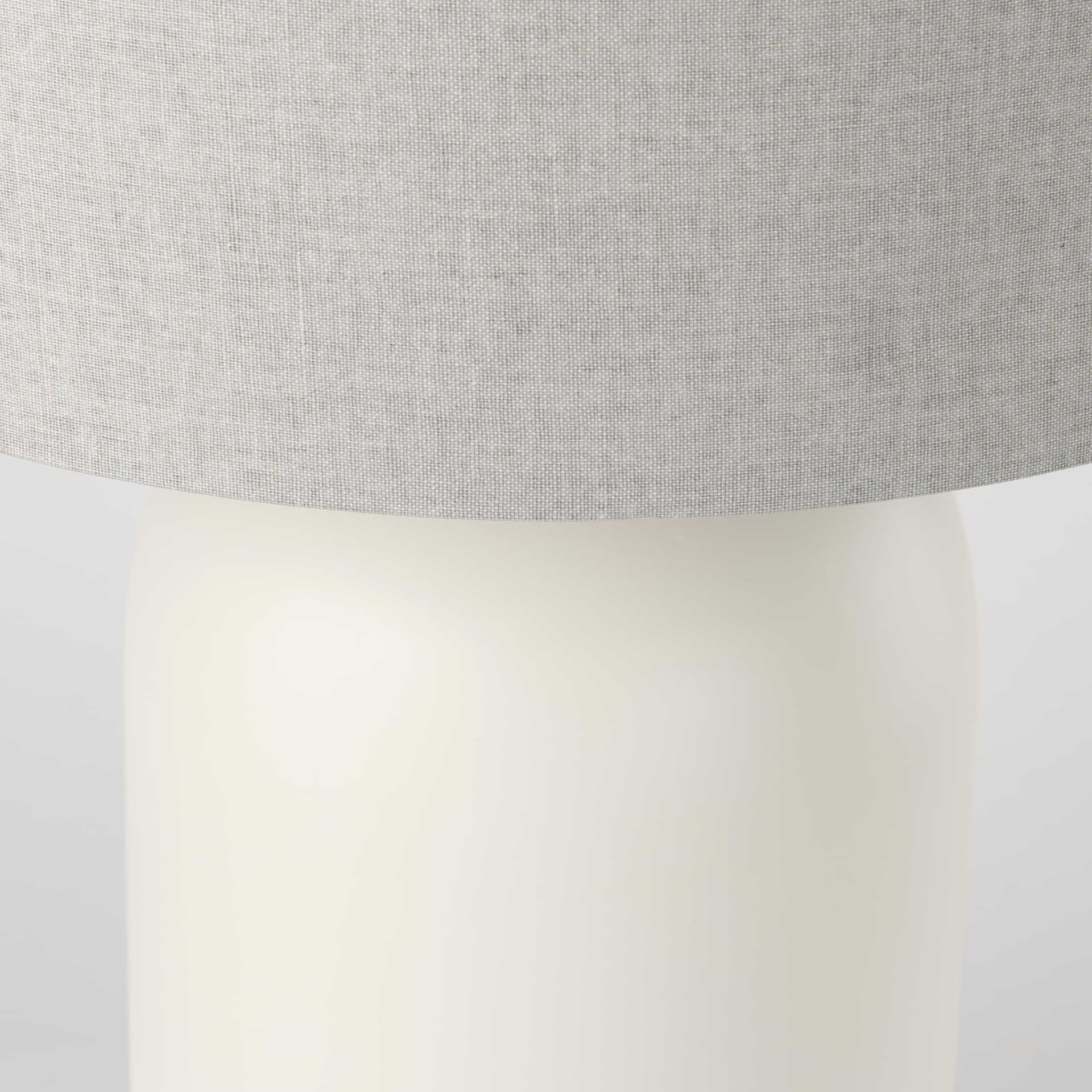 Cato 20.0L x 20.0W x 33.5H Cream Base W/White Shade Table Lamp — product photograph