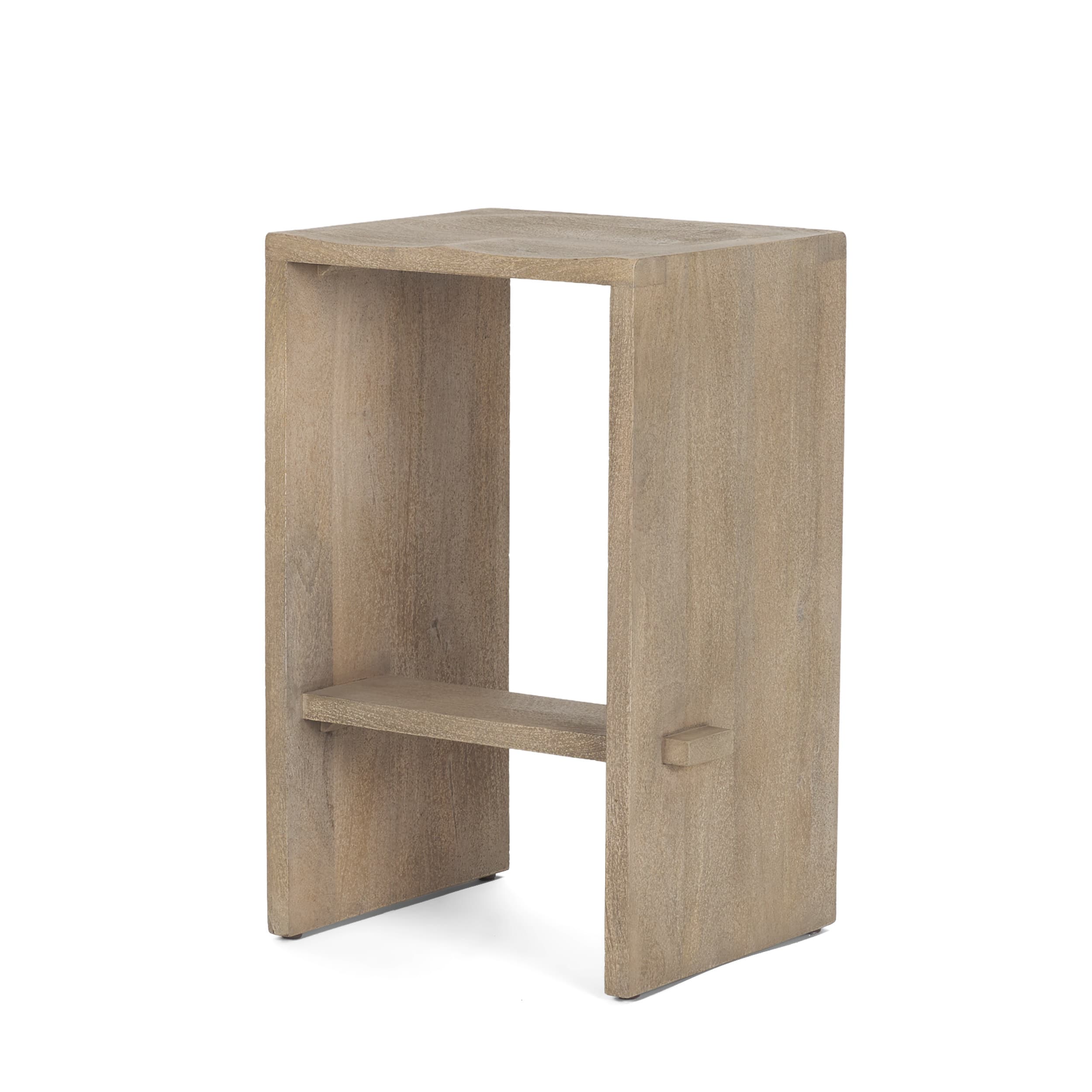 Aida Backless 26in Seat Counter Stool | Light Gray — product photograph