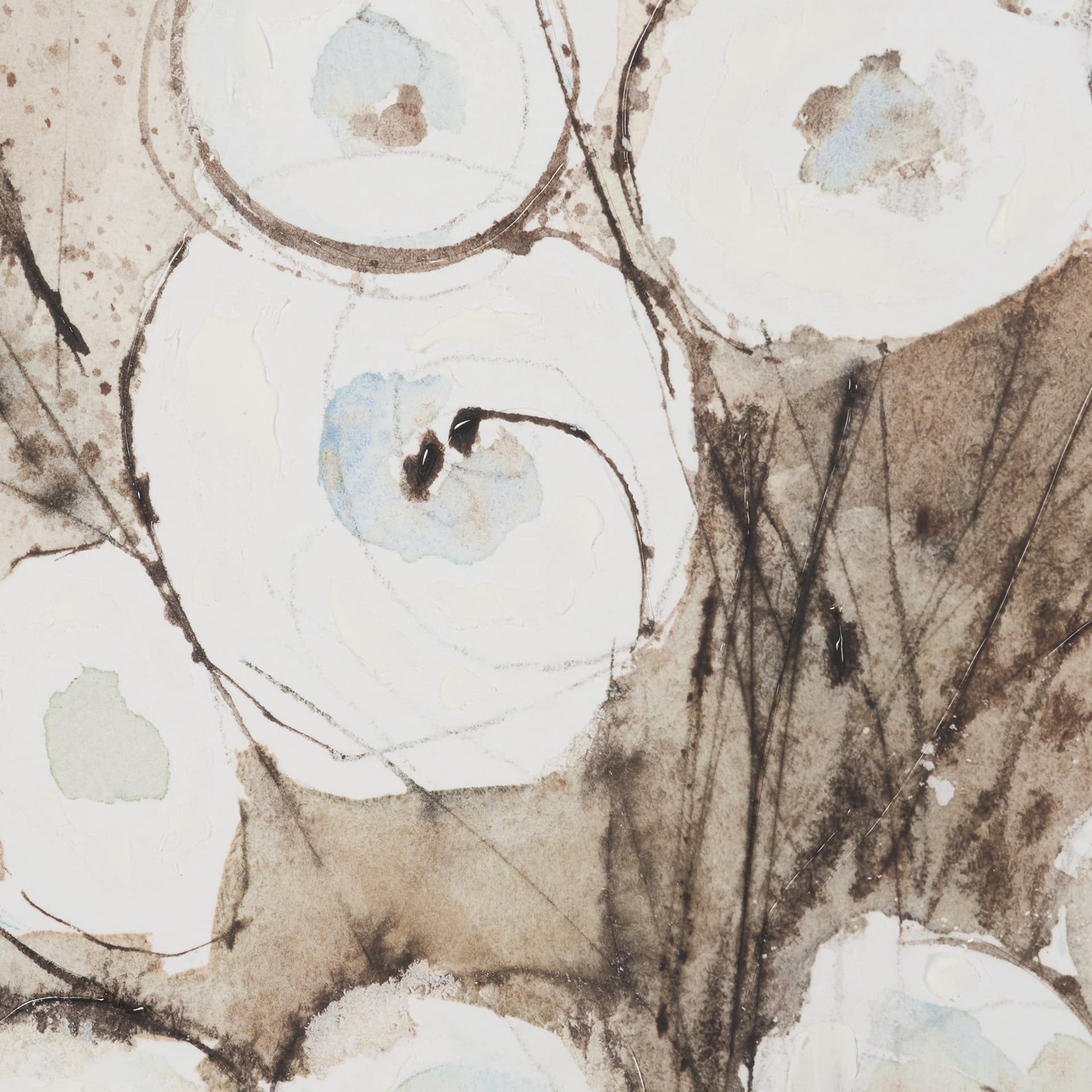 Butterfly Ranunculus II by Mercana Studio Hand-Embellished Framed Artwork Matted under Glass — product photograph