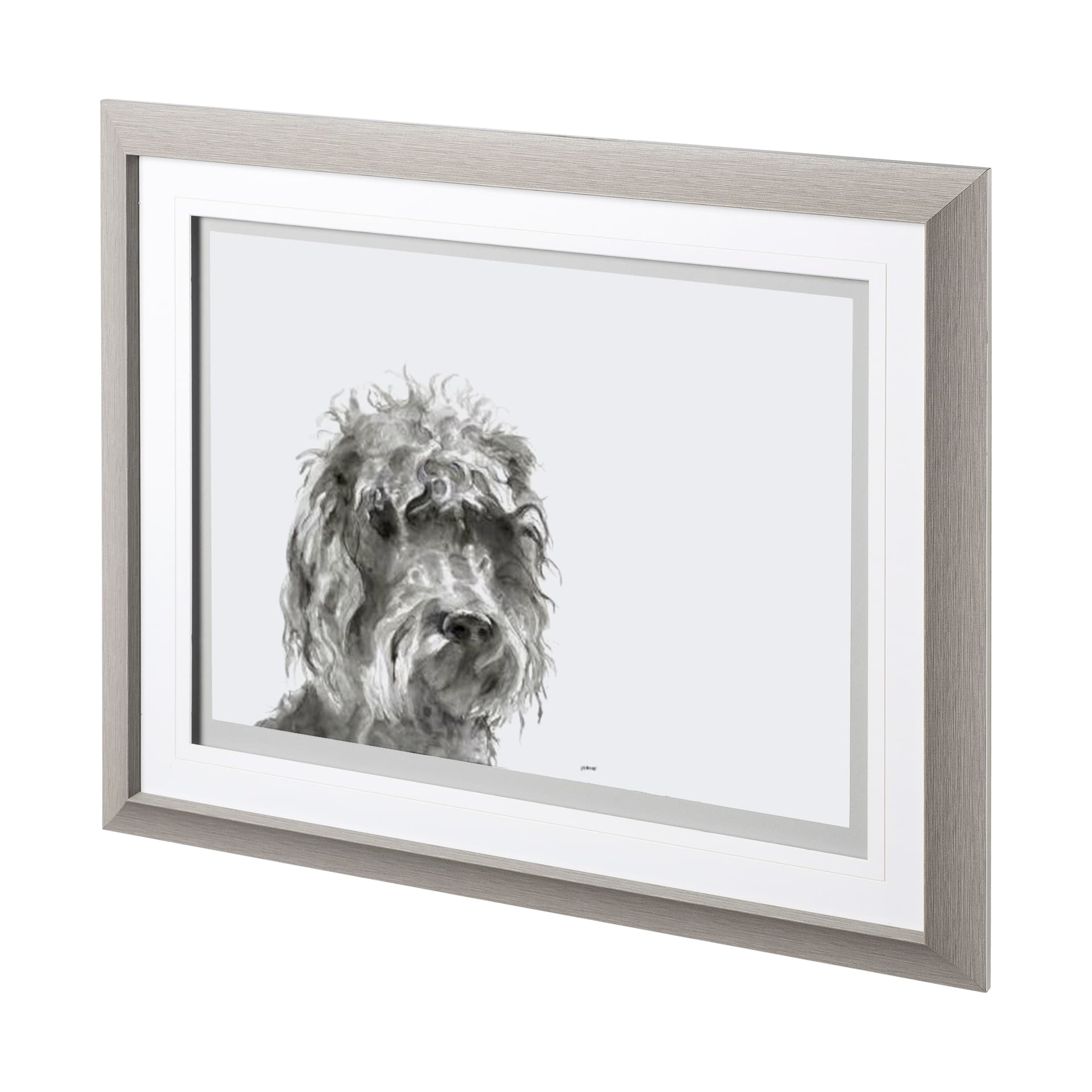 Walk Time 2 by Mercana Studio a Hand Embellished Textured Framed Art Print Matted under Glass — product photograph