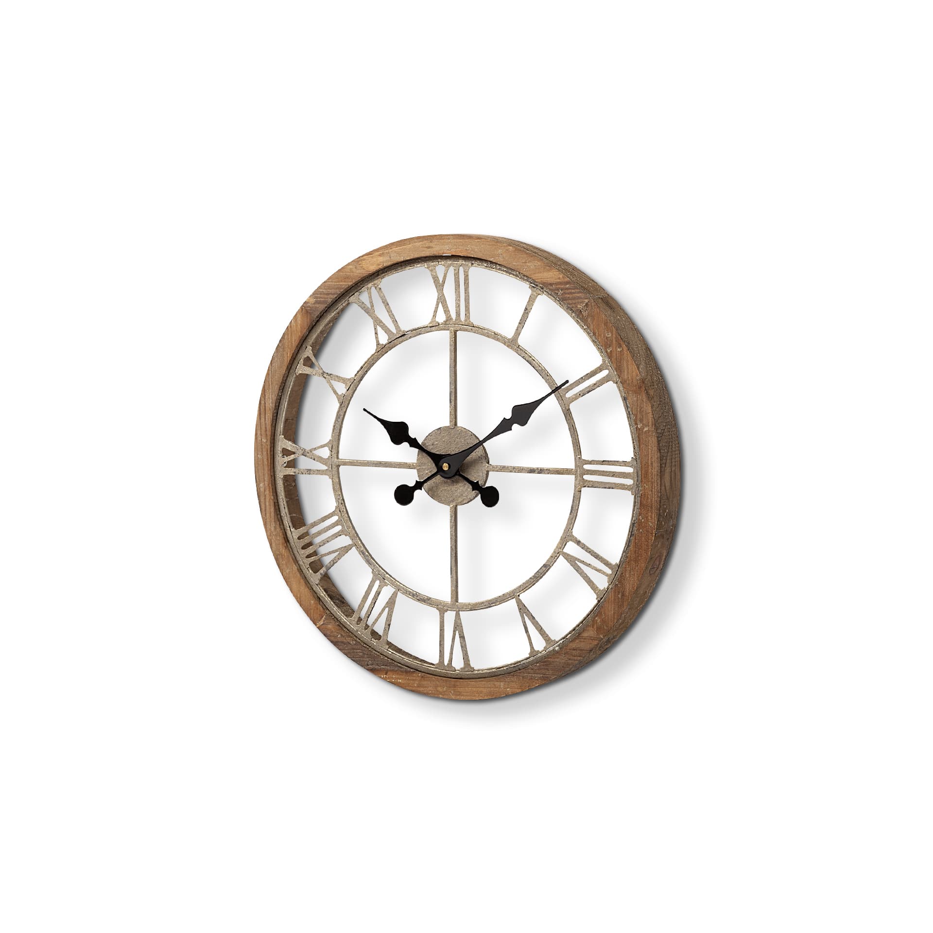 Mething Light Brown 19" Small Farmhouse Wall Clock — product photograph